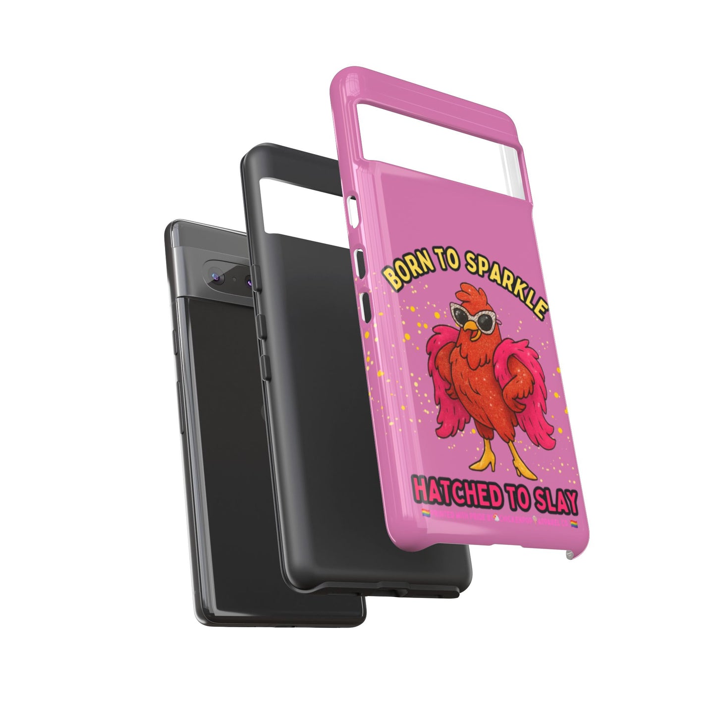 Phone Case - Born to Sparkle Hatched to Slay Logo Design