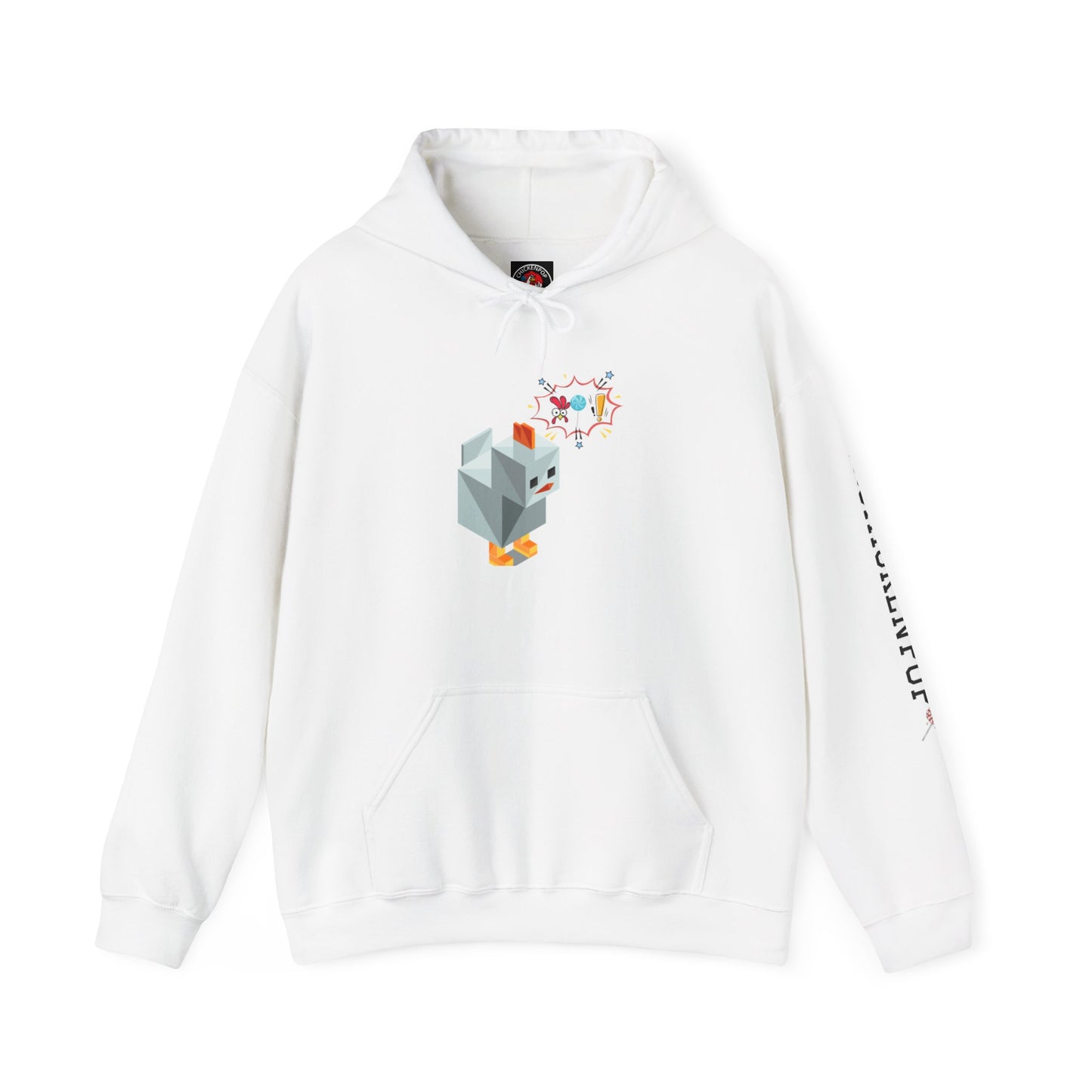 Roblox Chicken Thinks Hoodie UNISEX - ChickenPop Arm Logo Edition