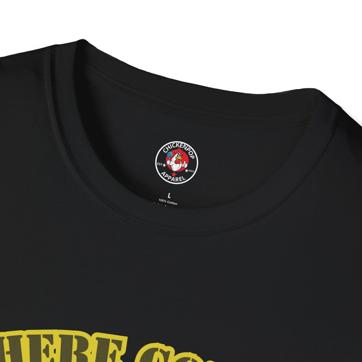 Here Comes the Rooster Music Graphic Tee with Front & Back Print Unisex Rock T-Shirt