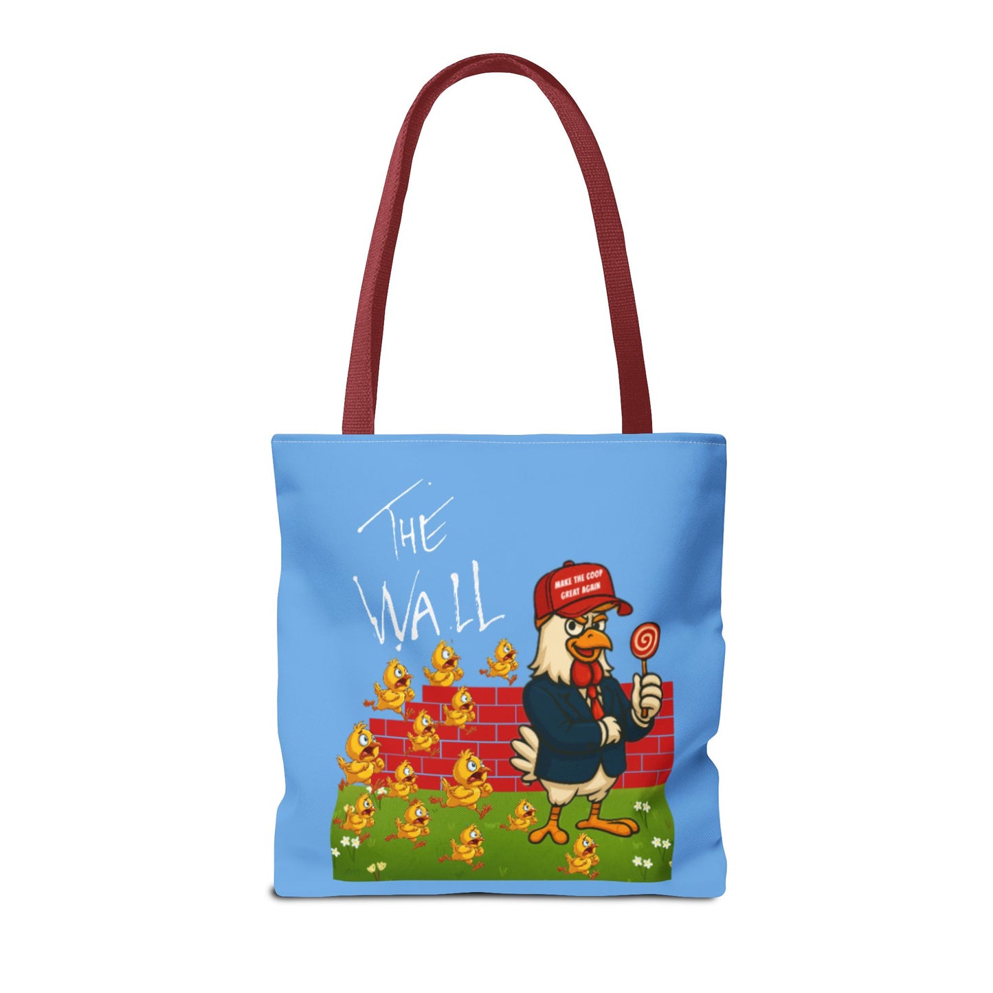 Another Chick Thru The Wall Tote Bag – Funny Political Chicken Graphic | Durable Eco-Friendly Canvas Shopper for Everyday Use