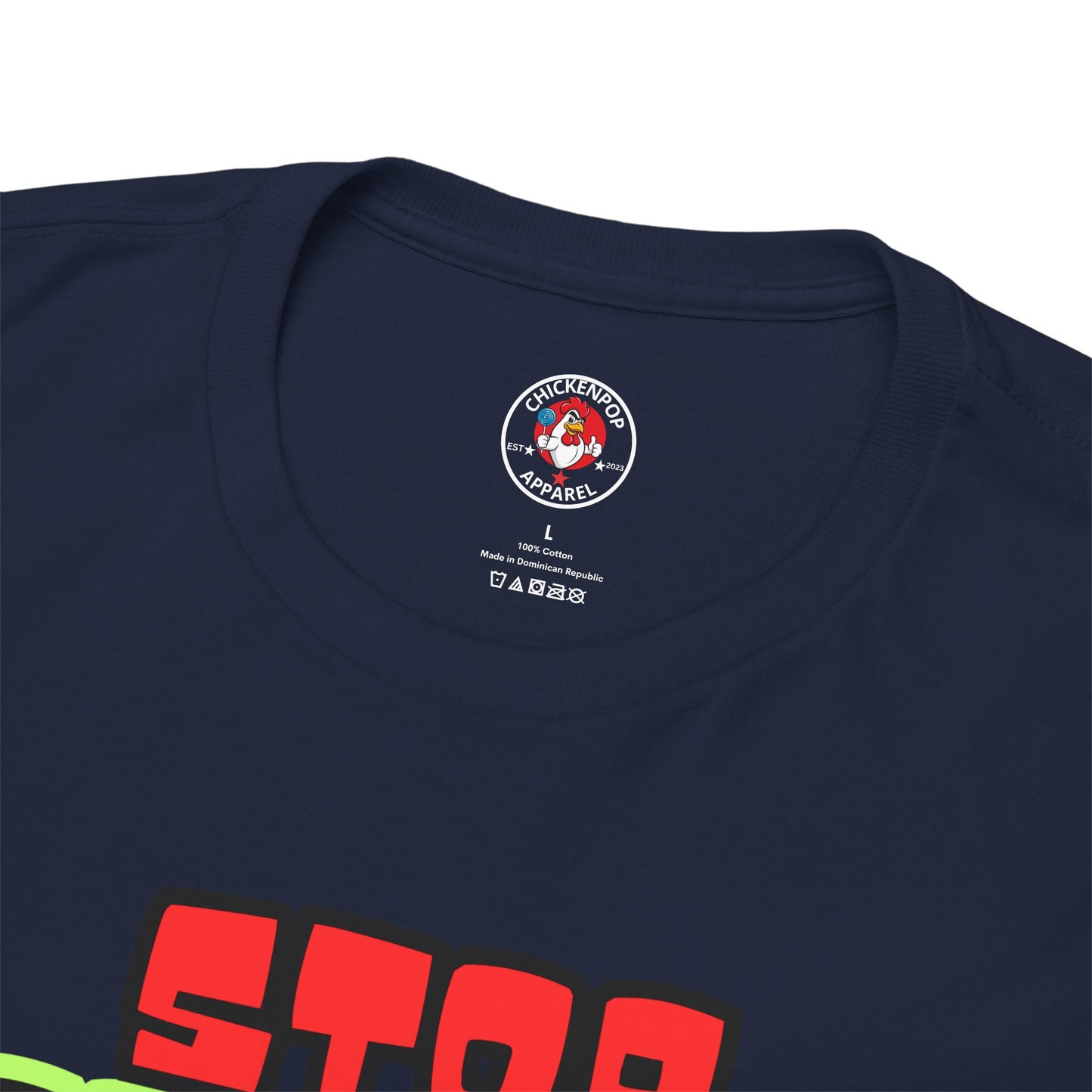 Stop COOP TIME! Funny Chicken T-Shirt – MC Coop Daddy 90s Hip Hop Parody Tee | Unisex Heavy Cotton | ChickenPop Apparel