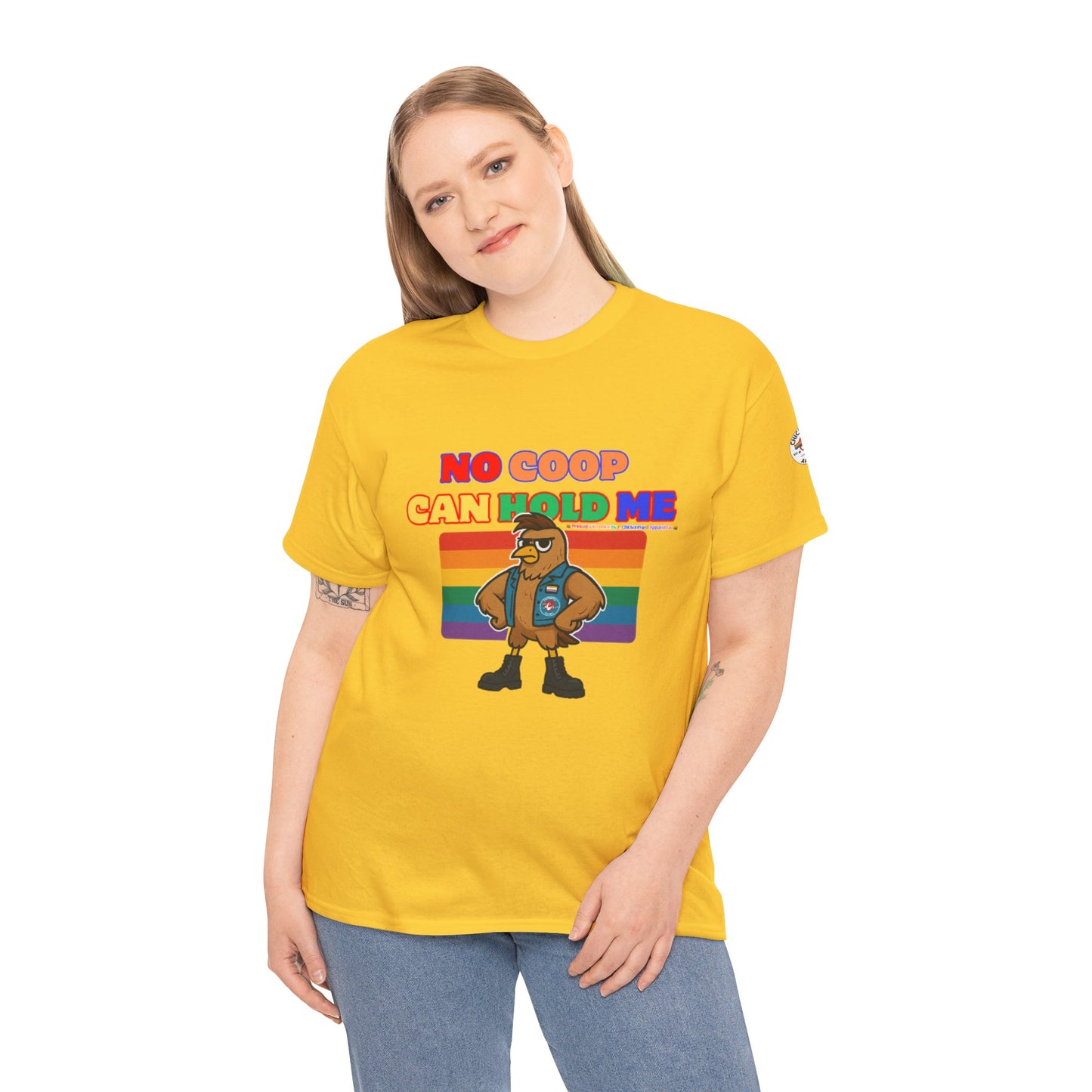 No Coop Can Hold Me – Theym Hen Unisex Pride Tee