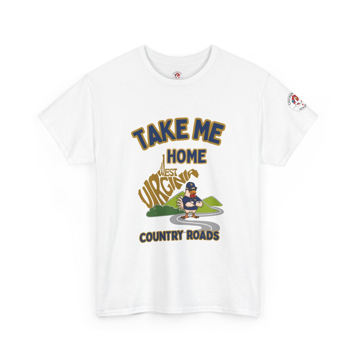 Take Me Home Country Roads WV Coop Daddy Tee – Funny West Virginia Rooster Shirt