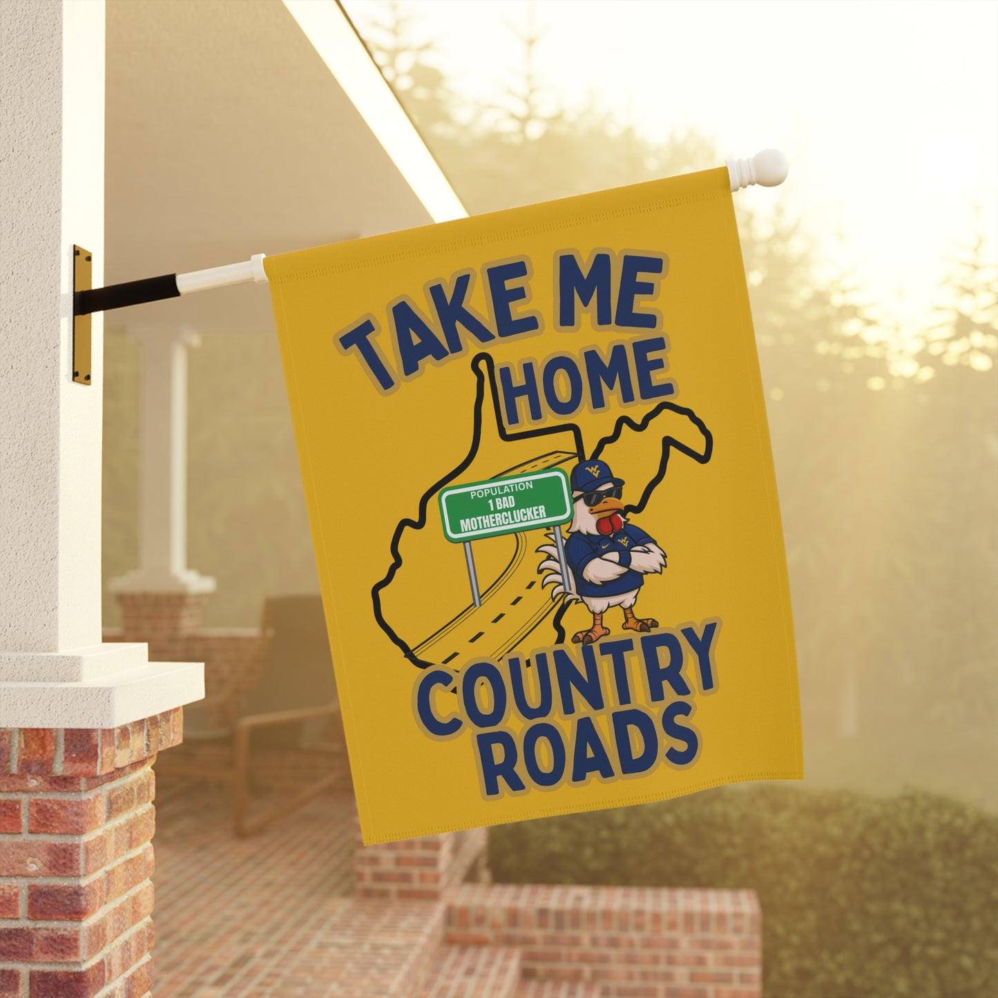 Take Me Home Country Roads Garden Flag – Funny West Virginia Pride Yard Banner | Double-Sided, Vibrant Outdoor Decor