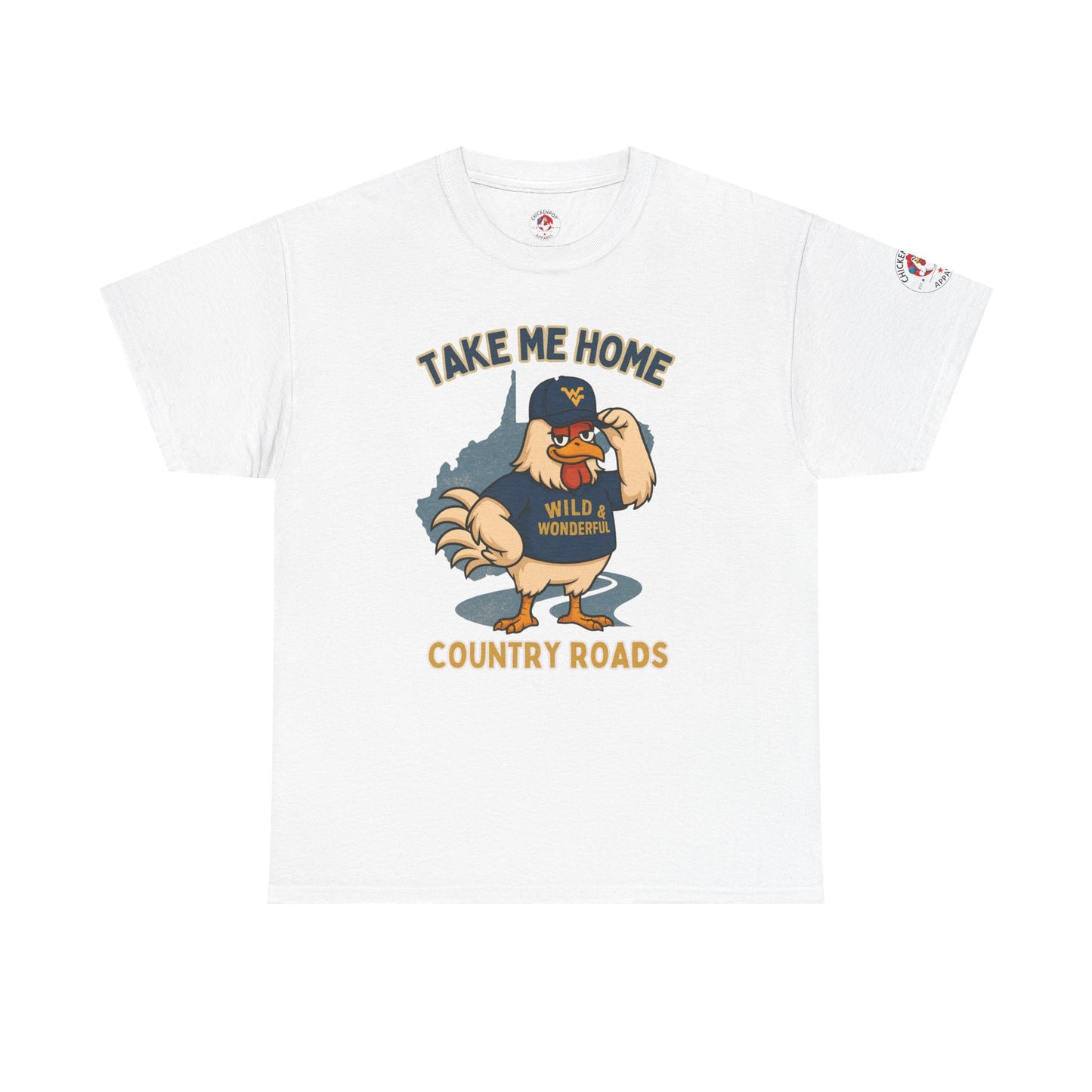 Take Me Home Country Roads WV Coop Daddy Tee – Funny West Virginia Rooster Shirt