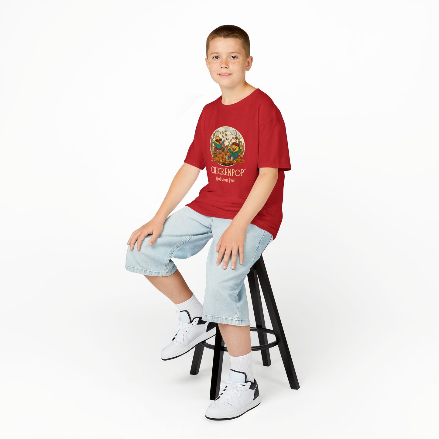 Kids Tee - Lil’ Cluckers 'Autumn Fun' ChickenPop Shirt