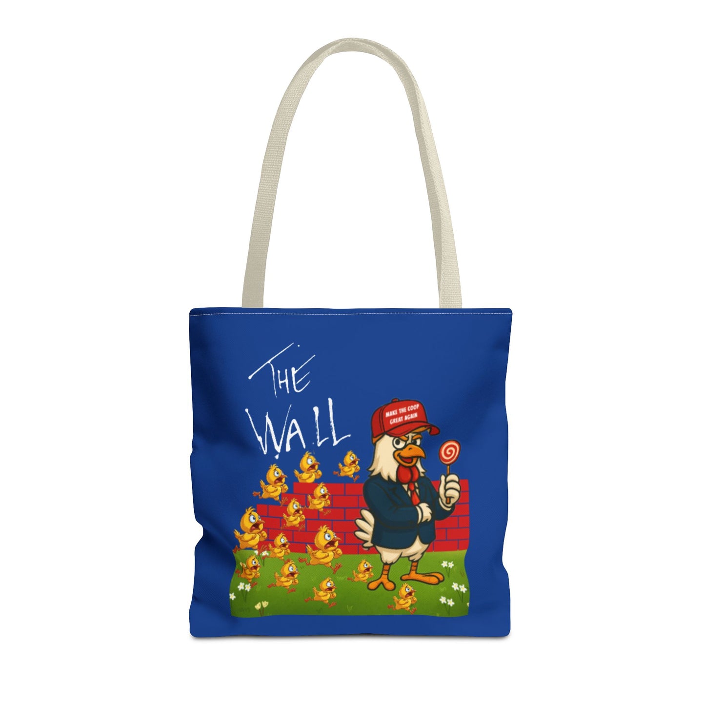 Another Chick Thru The Wall Tote Bag – Funny Political Chicken Graphic | Durable Eco-Friendly Canvas Shopper for Everyday Use