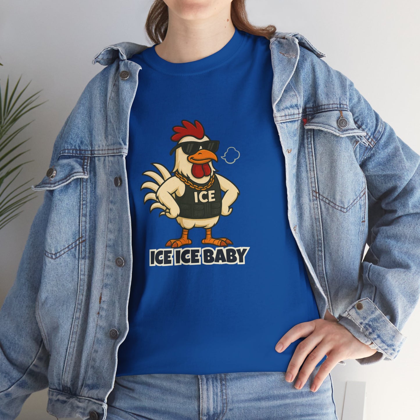 Ice Ice Baby Part 2 Funny Chicken T-Shirt – Cool Rooster Graphic Tee | Unisex Retro Hip-Hop Style