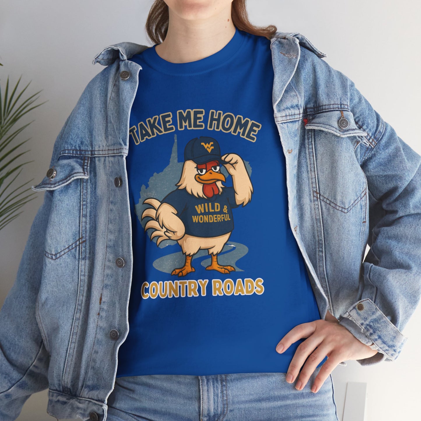Take Me Home Country Roads WV Coop Daddy Tee – Funny West Virginia Rooster Shirt