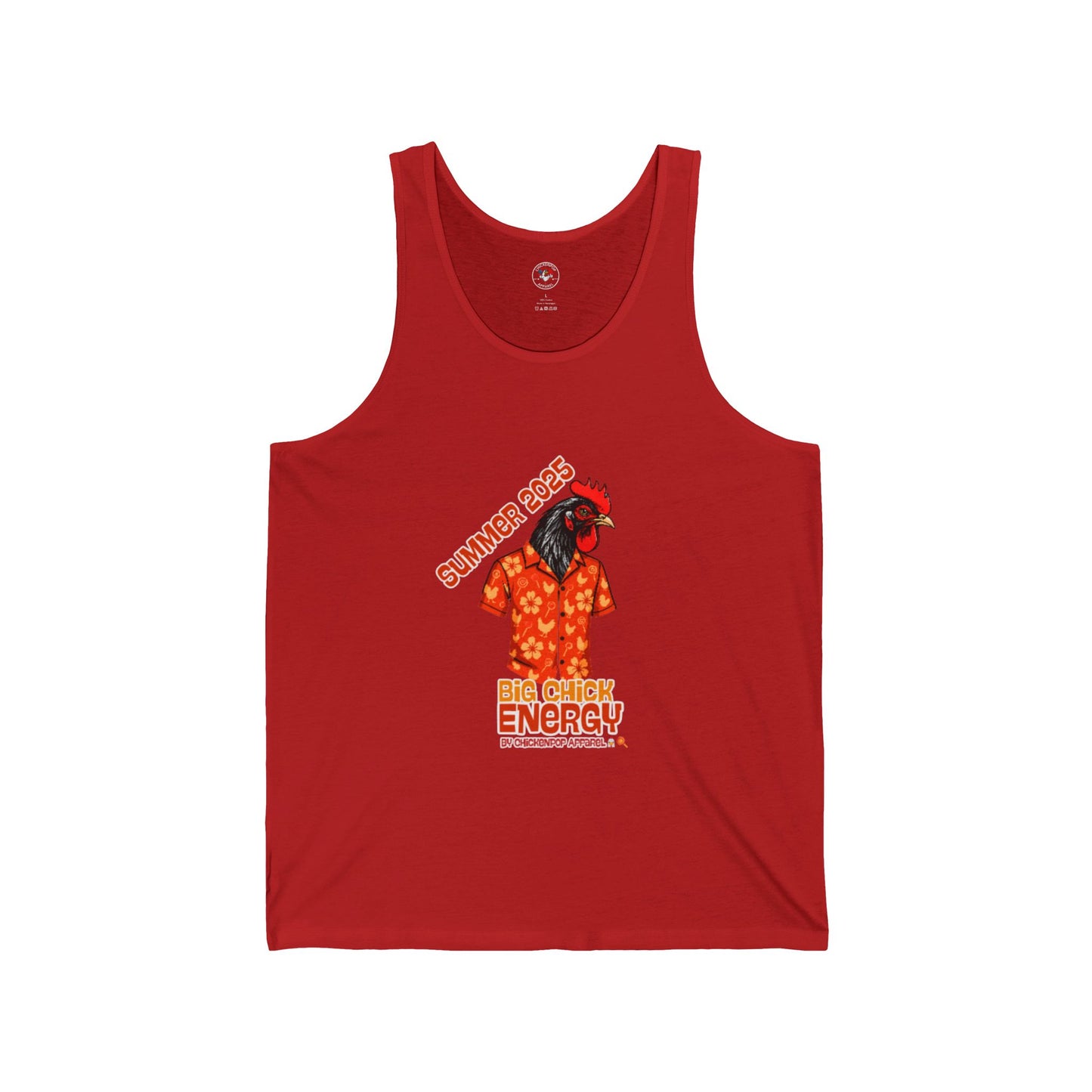 Big Chick Energy Summer Tank, Unisex Jersey Tank Top, Summer Apparel, Beachwear, Festival Top, Casual Wear