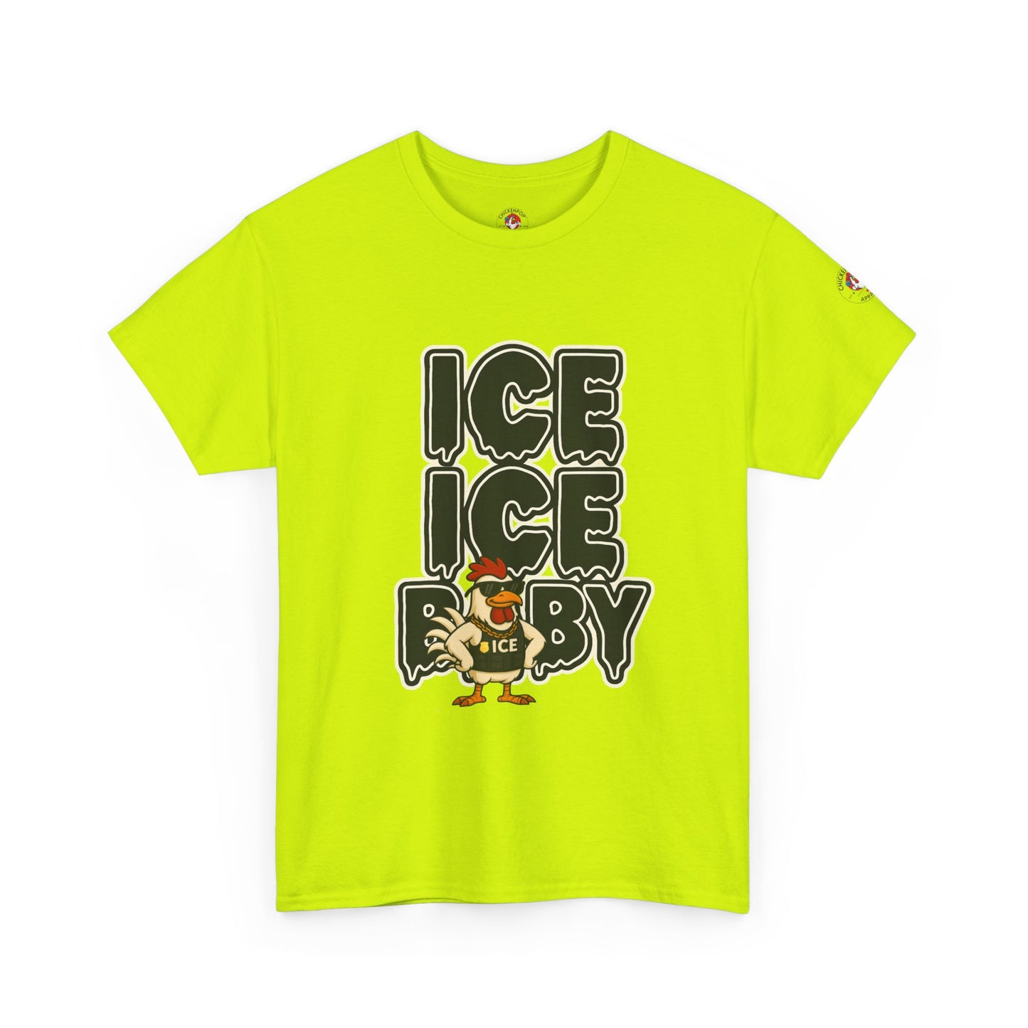 ICE ICE BABY Funny Chicken T-Shirt – Coop Daddy Parody Tee for Music & Poultry Fans