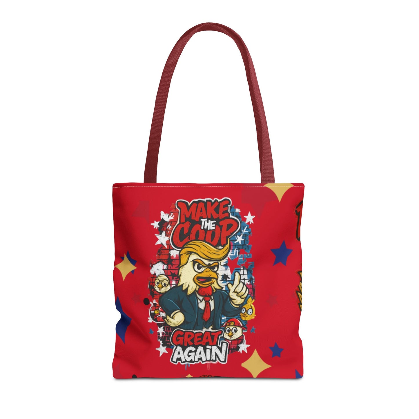 Make the Coop Great Again Tote Bag *RED*, Funny Tote Bag, Political Humor Bag, Gift for Movers and Shakers, Yellow Tote, Election Day Accessory