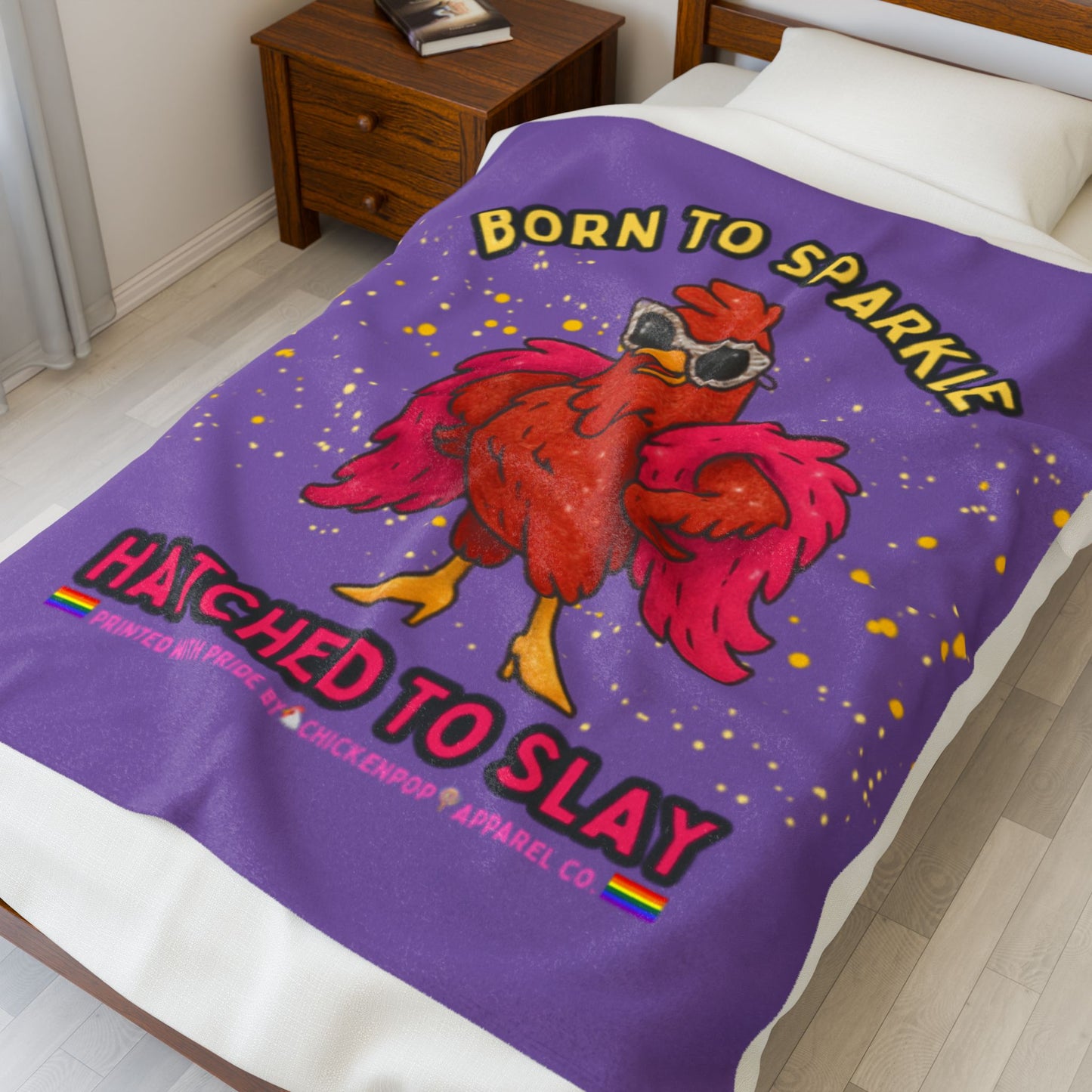 Born to Sparkle Velveteen Blanket – Soft, Sassy, and Ready to Slay