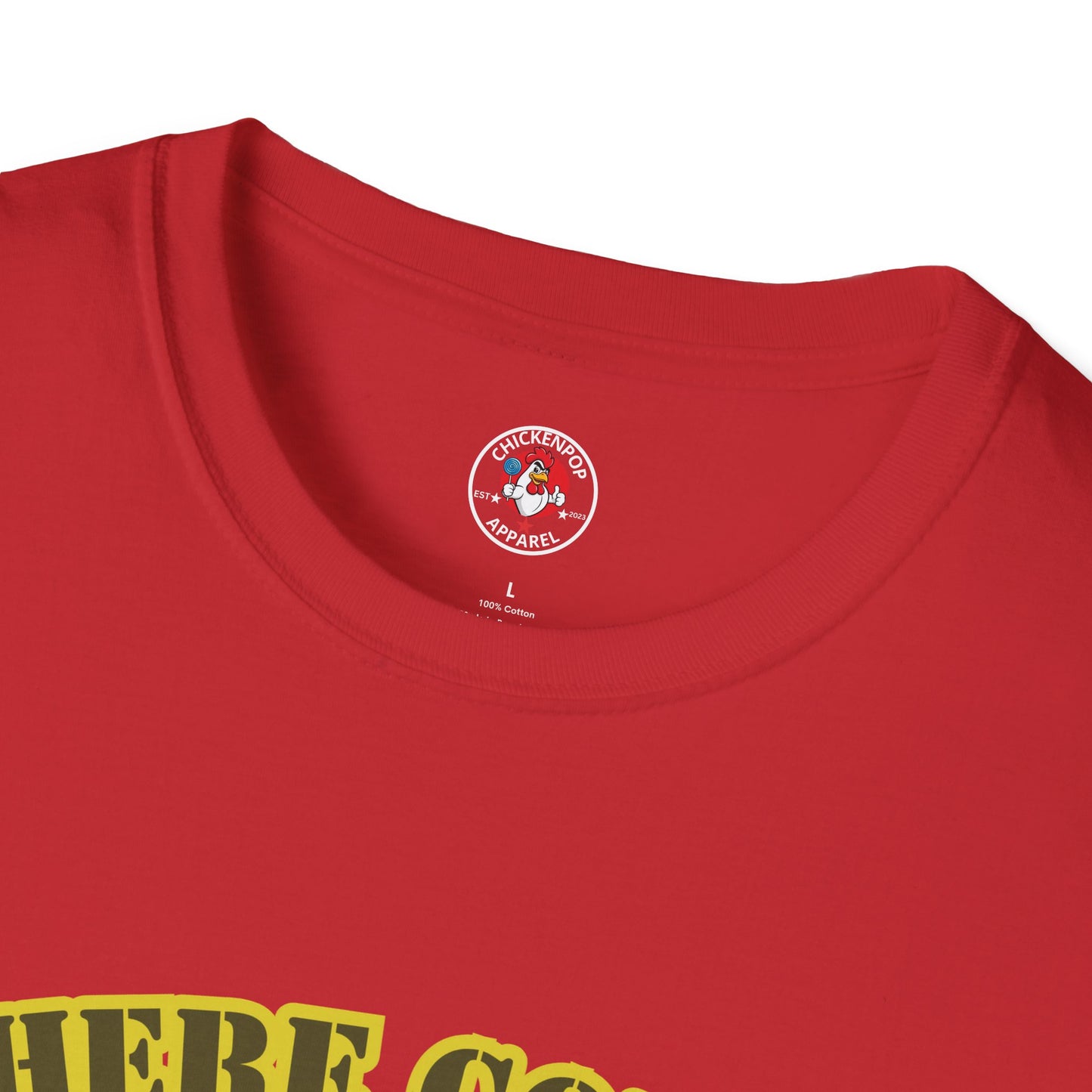 Here Comes the Rooster Music Graphic Tee with Front & Back Print Unisex Rock T-Shirt