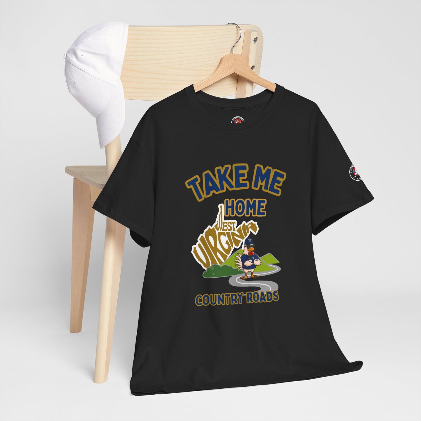 Take Me Home Country Roads WV Coop Daddy Tee – Funny West Virginia Rooster Shirt