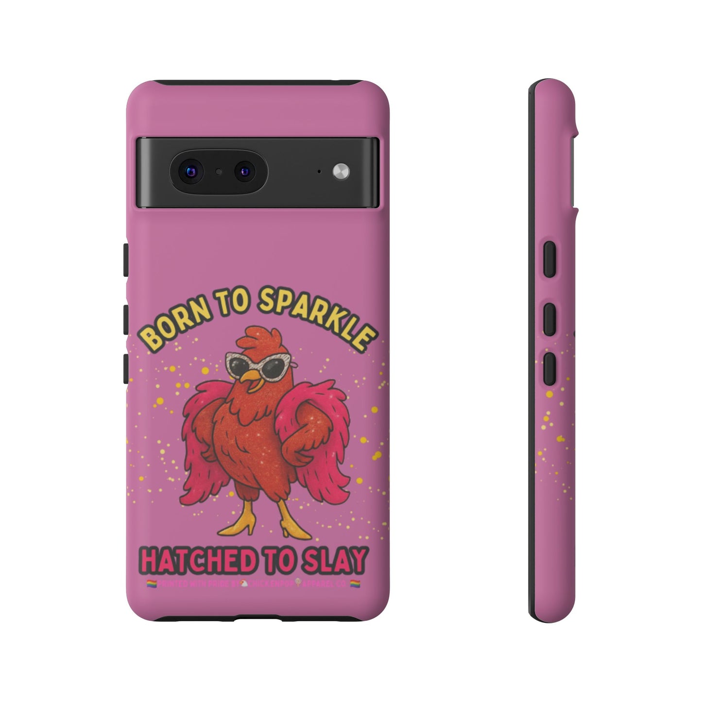 Phone Case - Born to Sparkle Hatched to Slay Logo Design