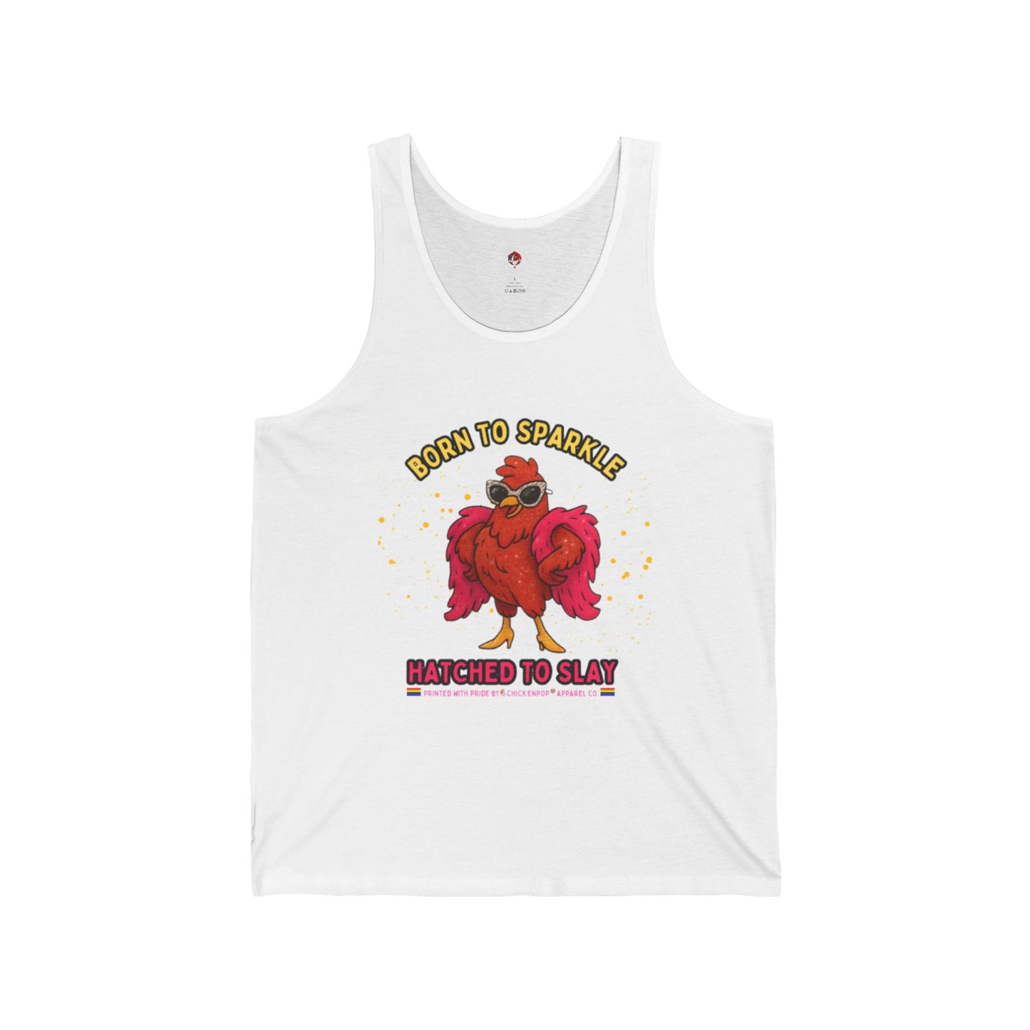 Born To Sparkle Unisex Tank - Chill Fit, Loud Vibes, Full Shine