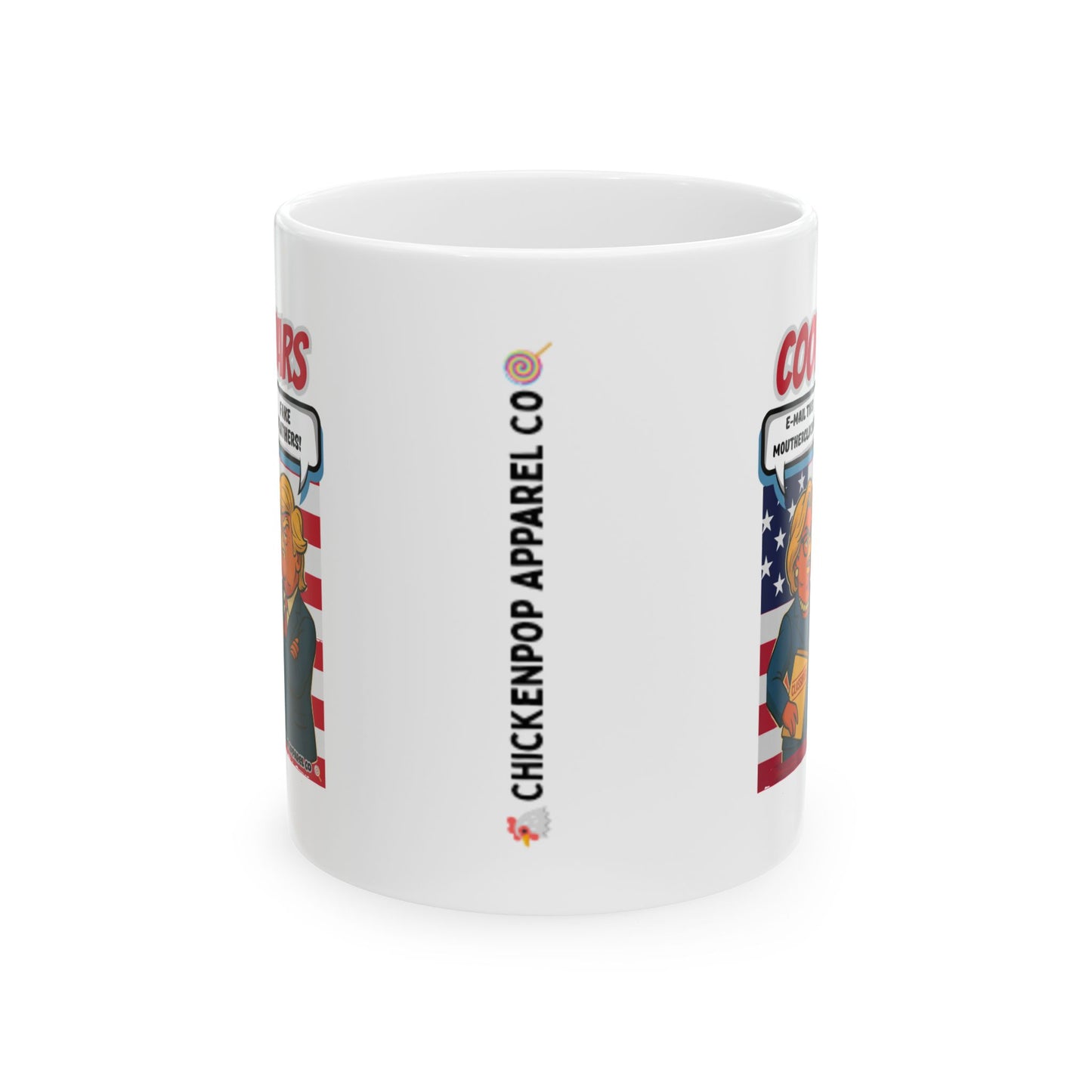 Coop Wars™ Political Satire Mug – Hilaregg Cluckton vs. Cock-a-Doodle-Don | Funny Coffee Cup (11oz / 15oz)