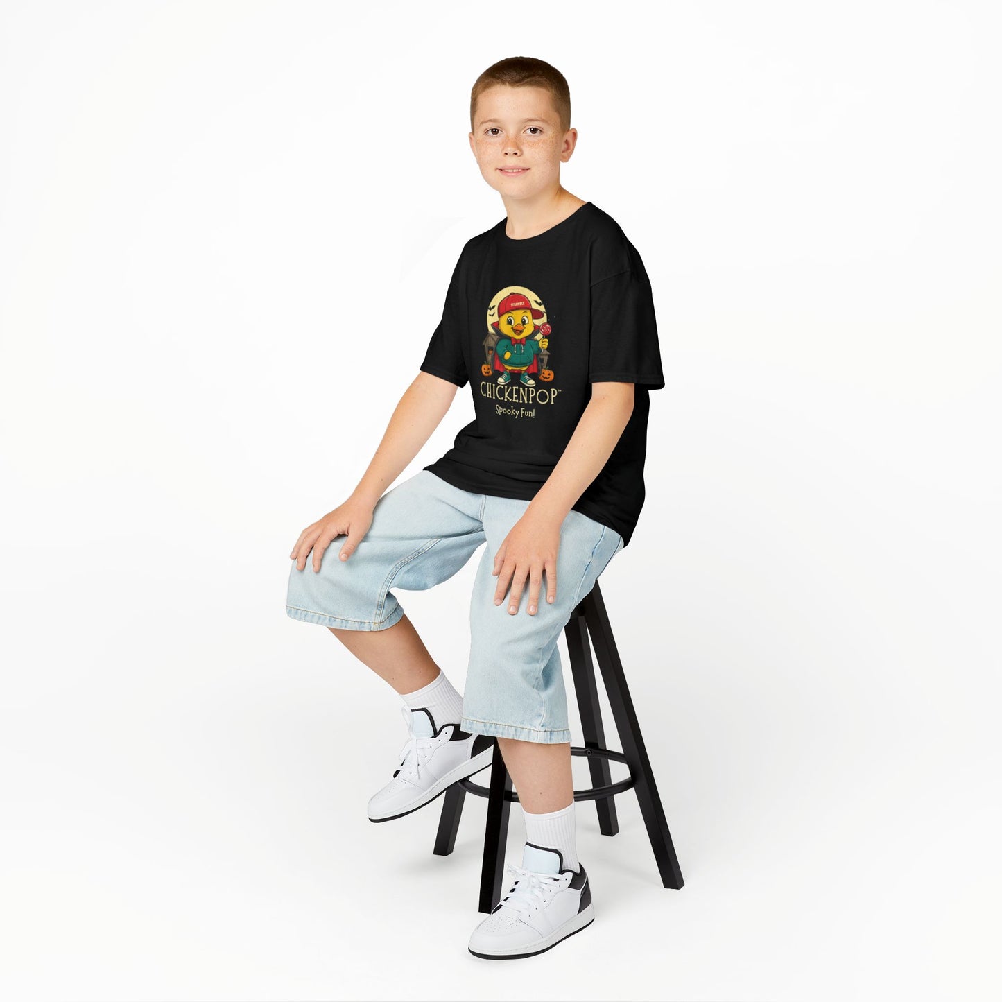 Kids Tee - Scramble the Vampire Lil' Cluckers Halloween Shirt