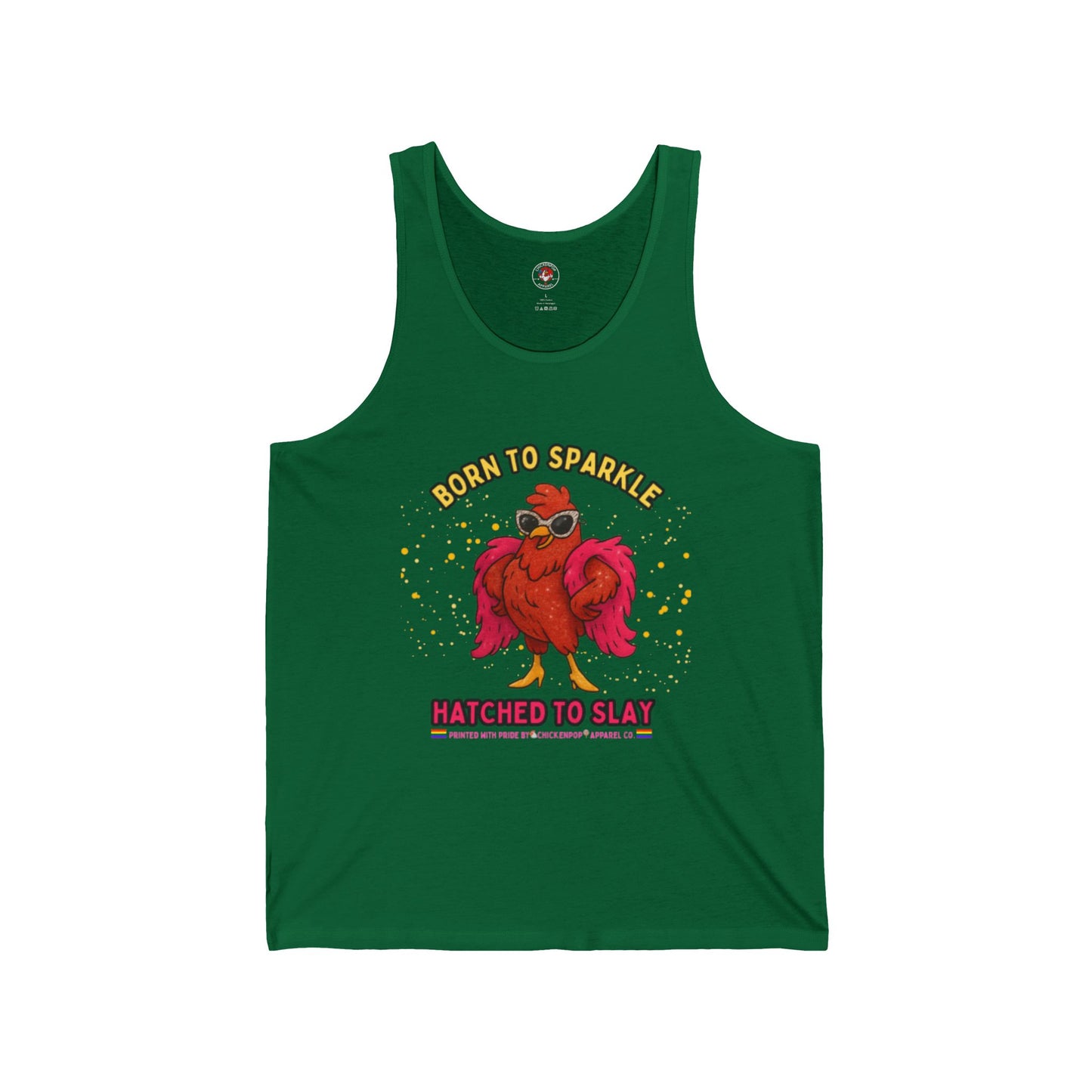 Born To Sparkle Unisex Tank - Chill Fit, Loud Vibes, Full Shine