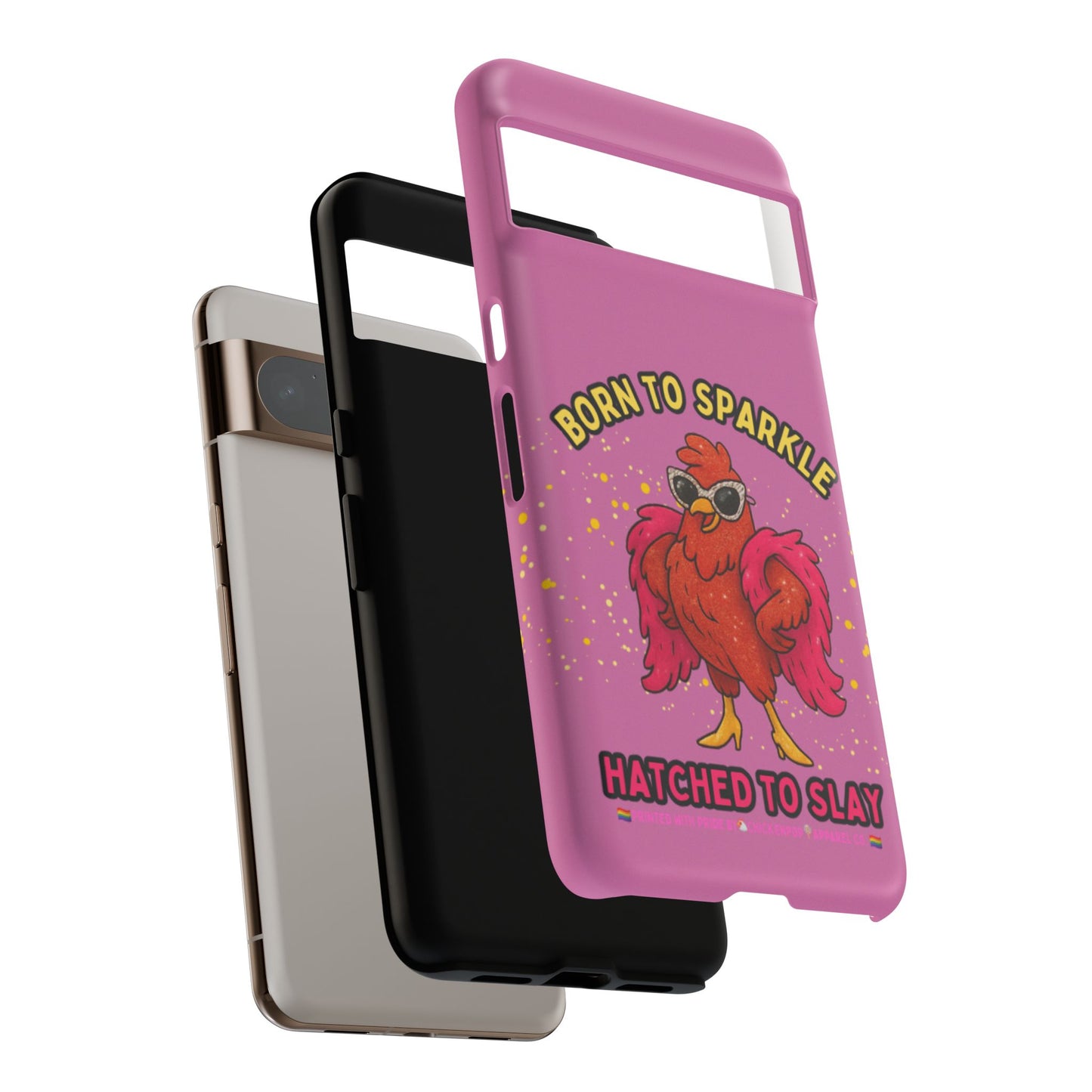 Phone Case - Born to Sparkle Hatched to Slay Logo Design