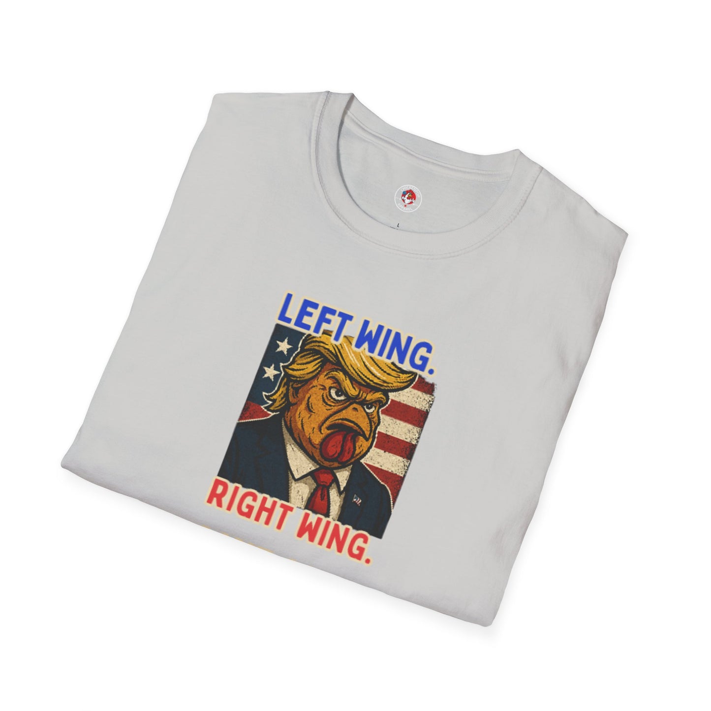 Cock-a-Doodle-Don "Left Wing. Right Wing. Same Coop." Political Satire Tee – Unisex Graphic T-Shirt