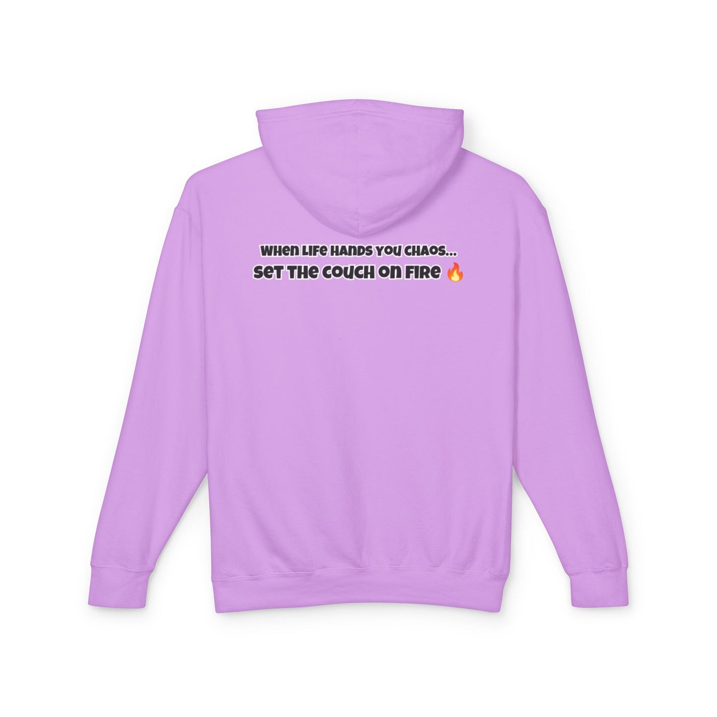 Big Rich Energy Burning Couch Hoodie – Chaos Quote 🔥FREE SHIPPING🔥