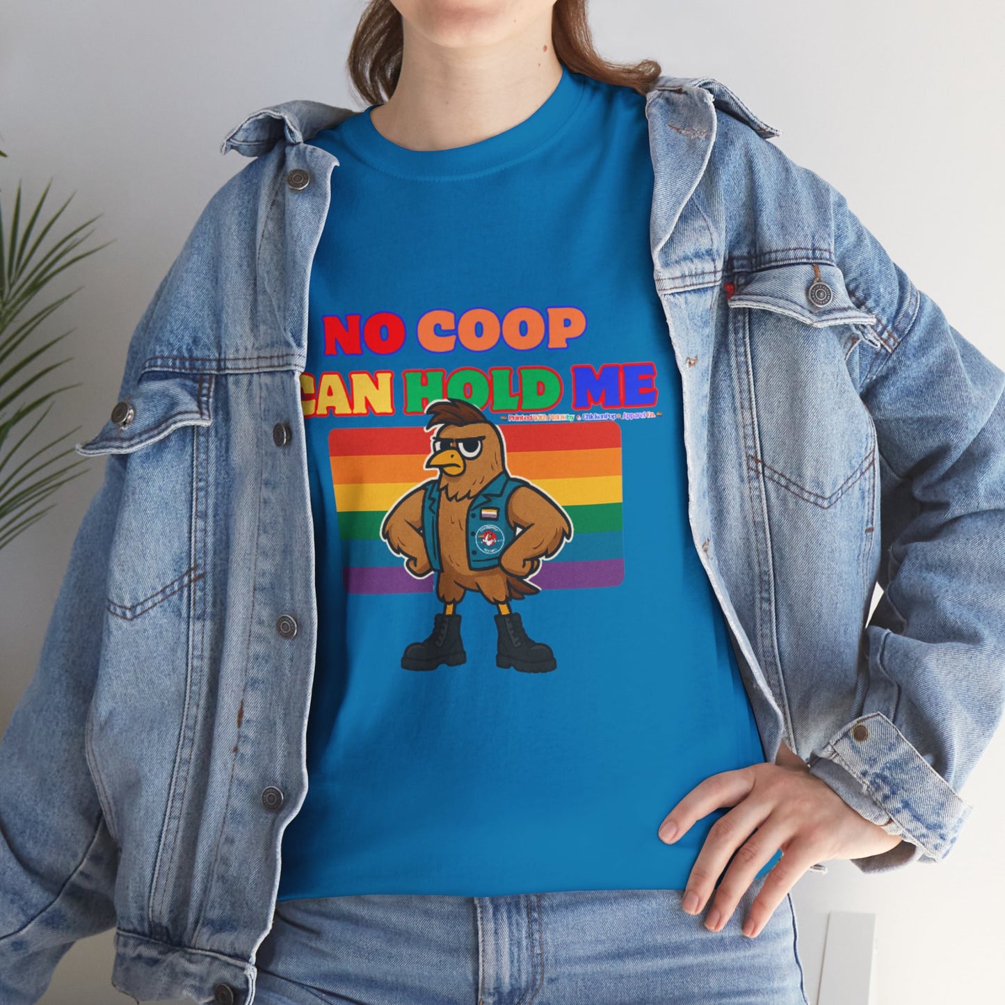 No Coop Can Hold Me – Theym Hen Unisex Pride Tee
