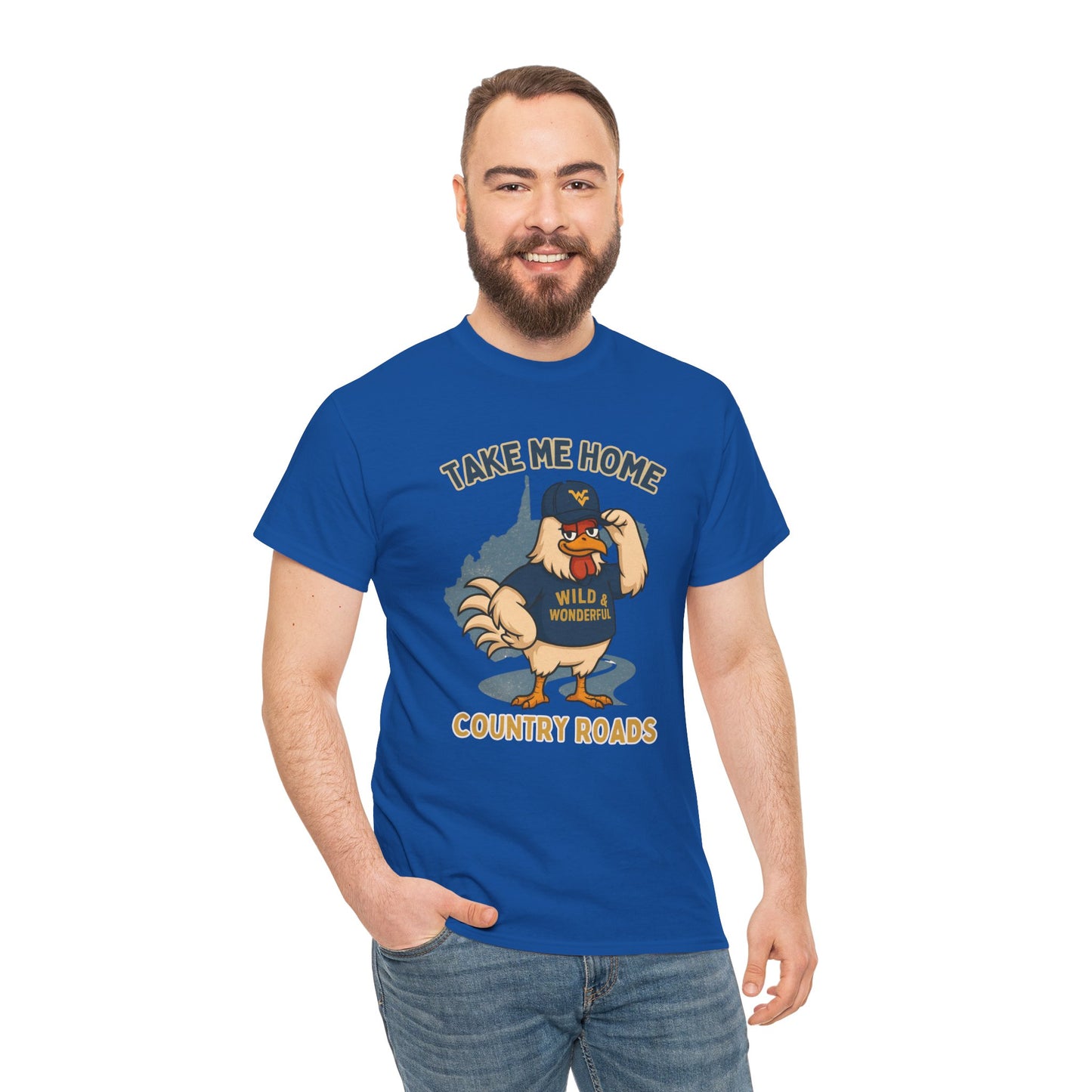 Take Me Home Country Roads WV Coop Daddy Tee – Funny West Virginia Rooster Shirt