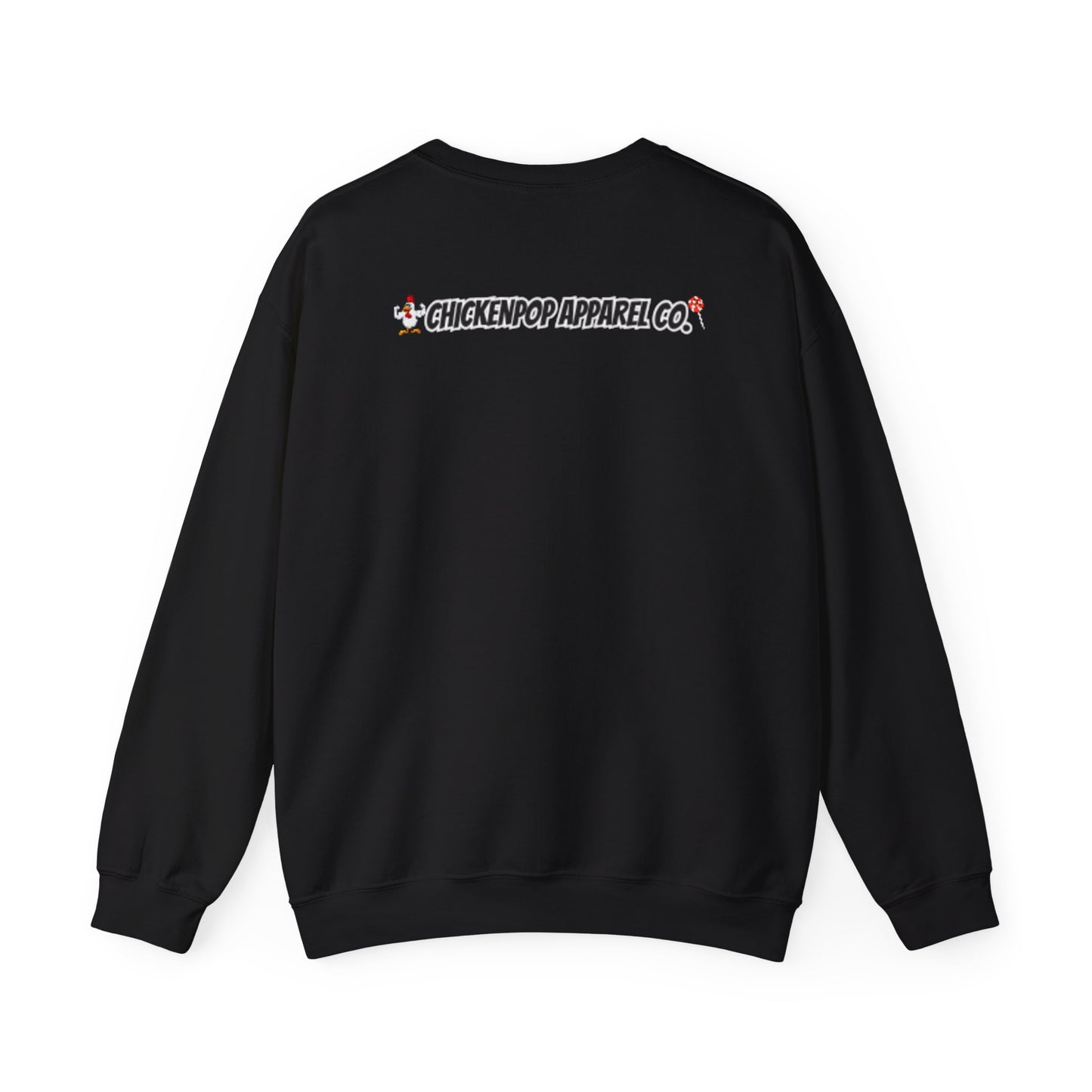 Coop Wars Crewneck Sweatshirt – Funny Political Graphic Pullover | Unisex Heavy Blend with ChickenPop Logo | Ethically Made & Cozy Cold-Weather Humor