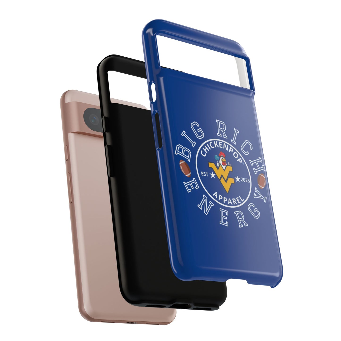 Don’t Be A Devries Funny Chicken Phone Case – Durable Dual-Layer Protection for iPhone, Samsung, Pixel – Matte or Glossy Finish Blue