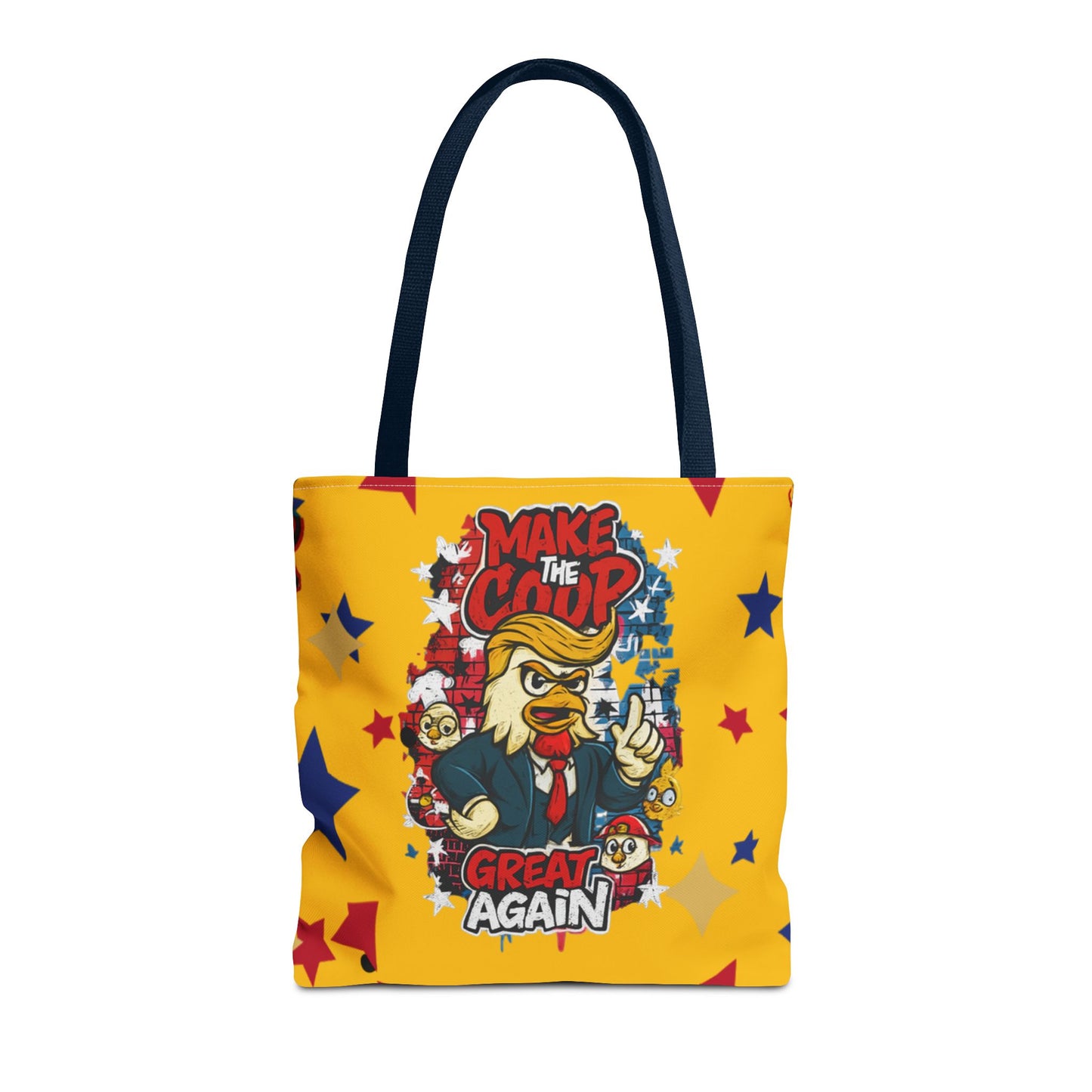 Make the Coop Great Again Tote Bag, Funny Tote Bag, Political Humor Bag, Gift for Movers and Shakers, Yellow Tote, Election Day Accessory