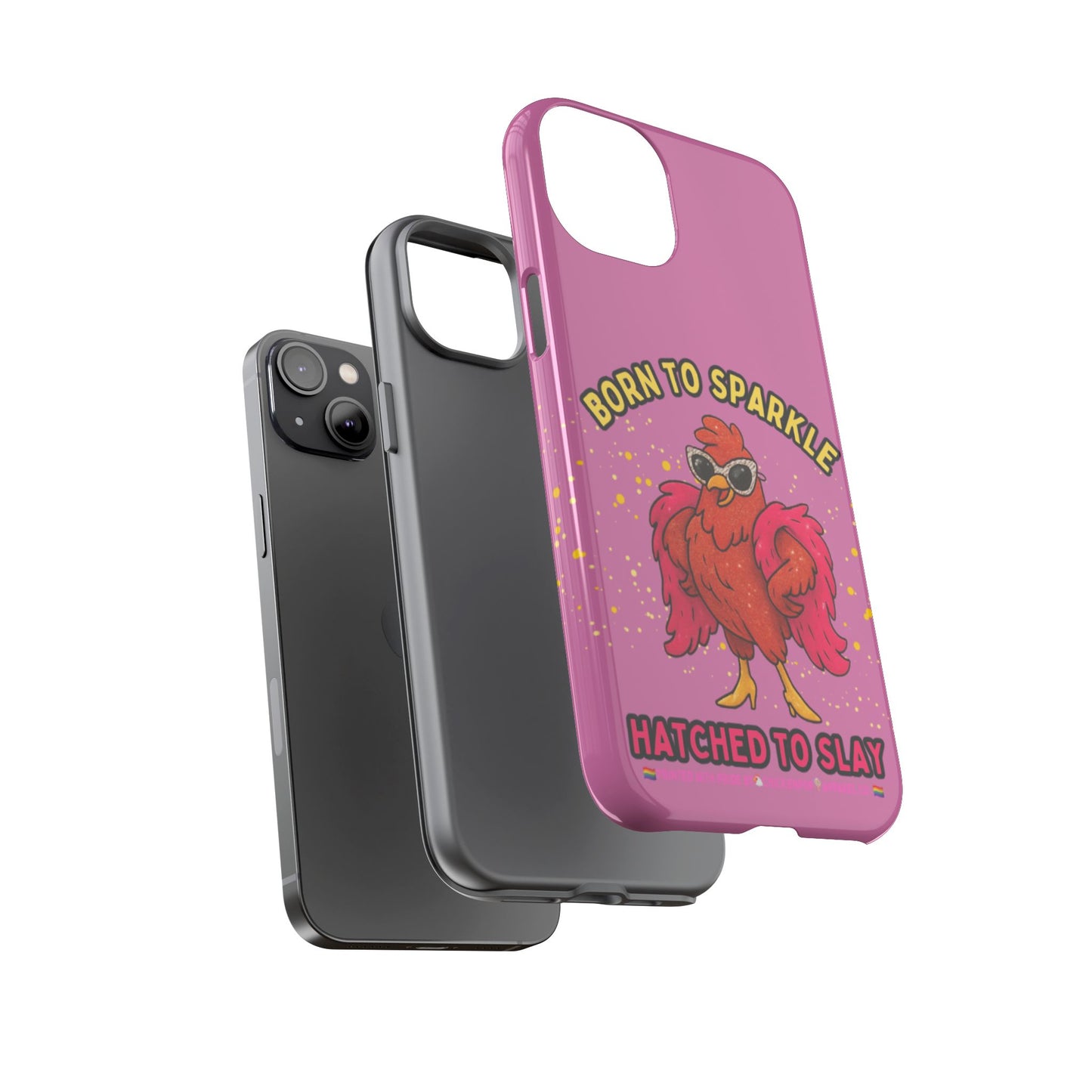 Phone Case - Born to Sparkle Hatched to Slay Logo Design