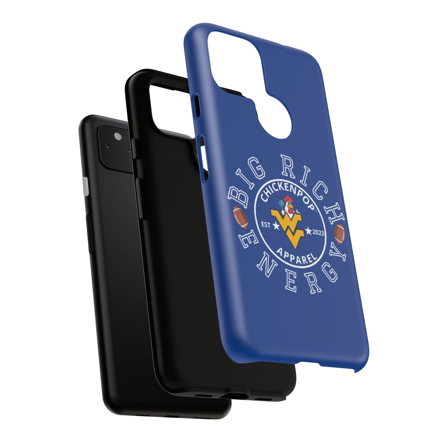 Don’t Be A Devries Funny Chicken Phone Case – Durable Dual-Layer Protection for iPhone, Samsung, Pixel – Matte or Glossy Finish Blue