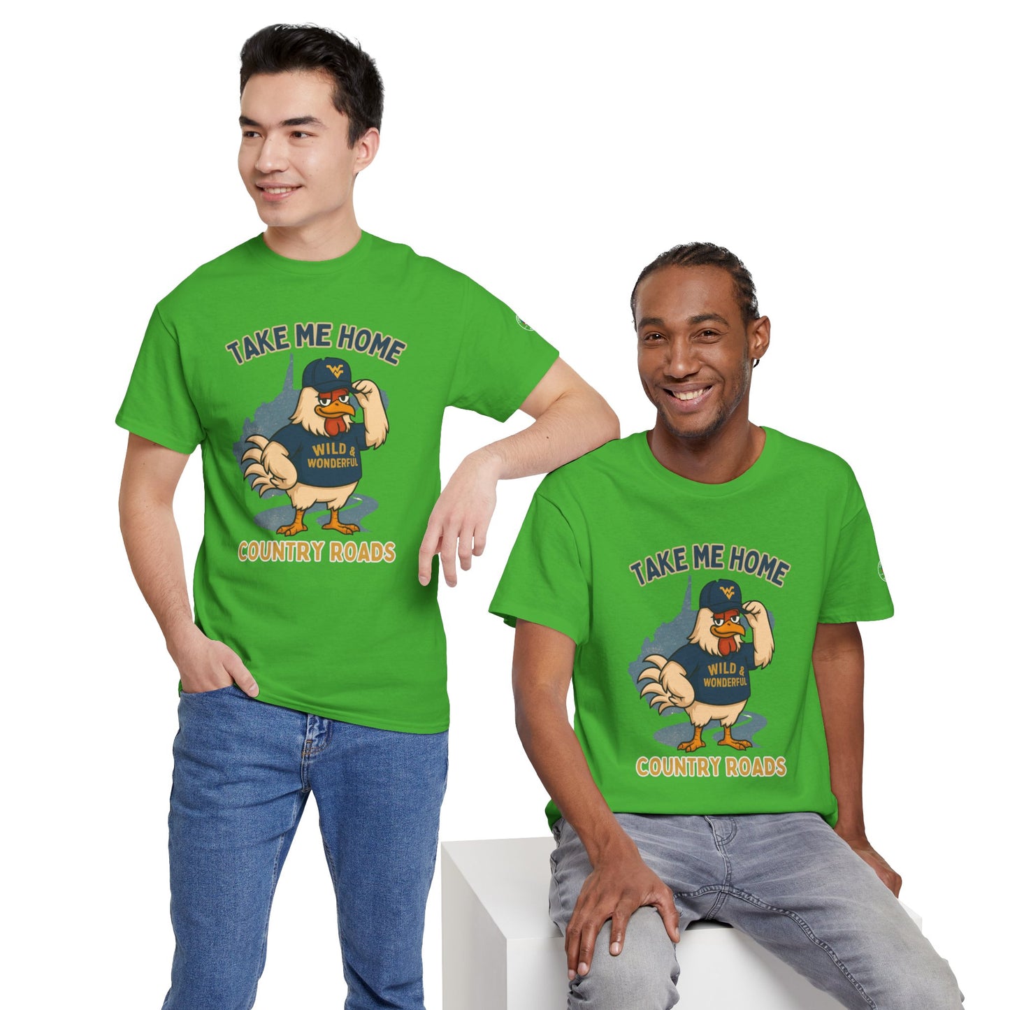 Take Me Home Country Roads WV Coop Daddy Tee – Funny West Virginia Rooster Shirt