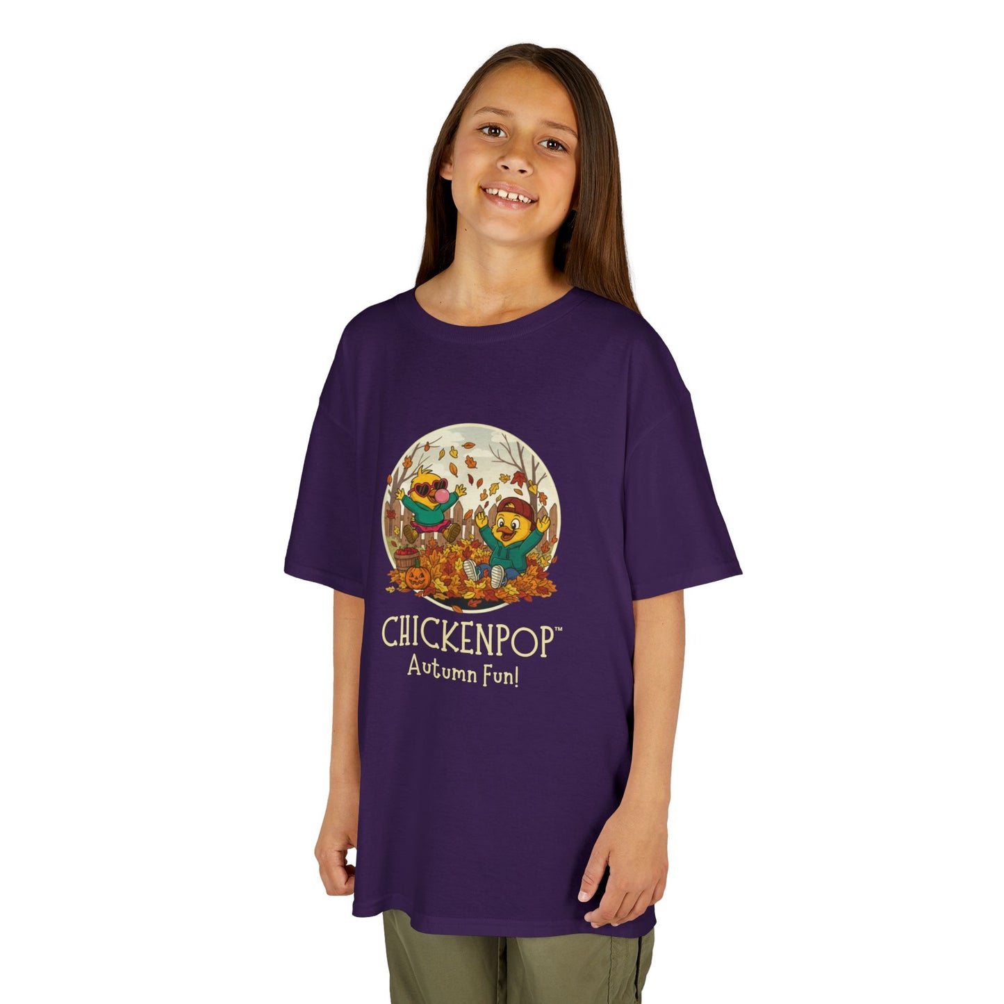 Kids Tee - Lil’ Cluckers 'Autumn Fun' ChickenPop Shirt