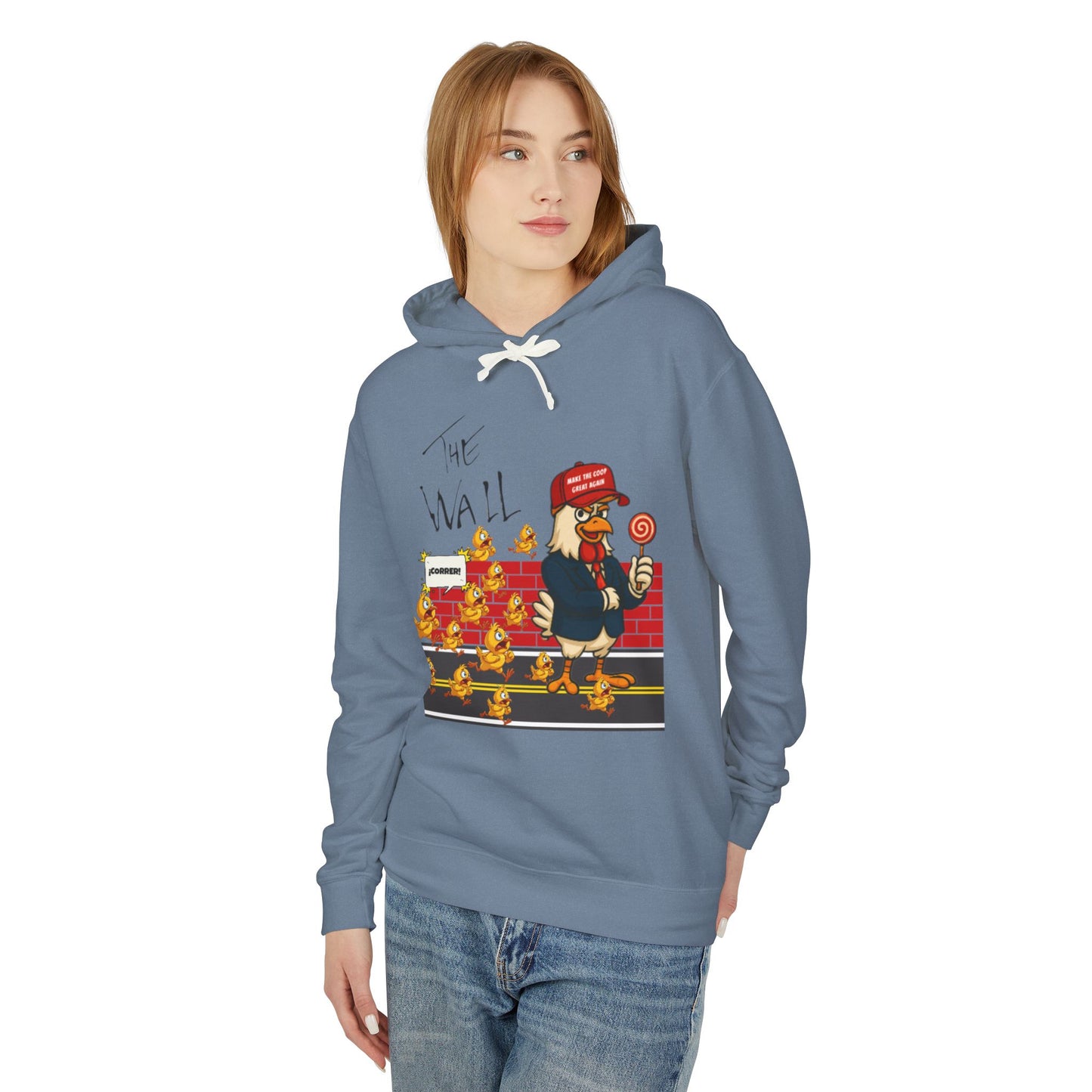 Another Chick Thru The Wall Hoodie – Bold Graphic Pullover with Relaxed Fit | Unisex Streetwear