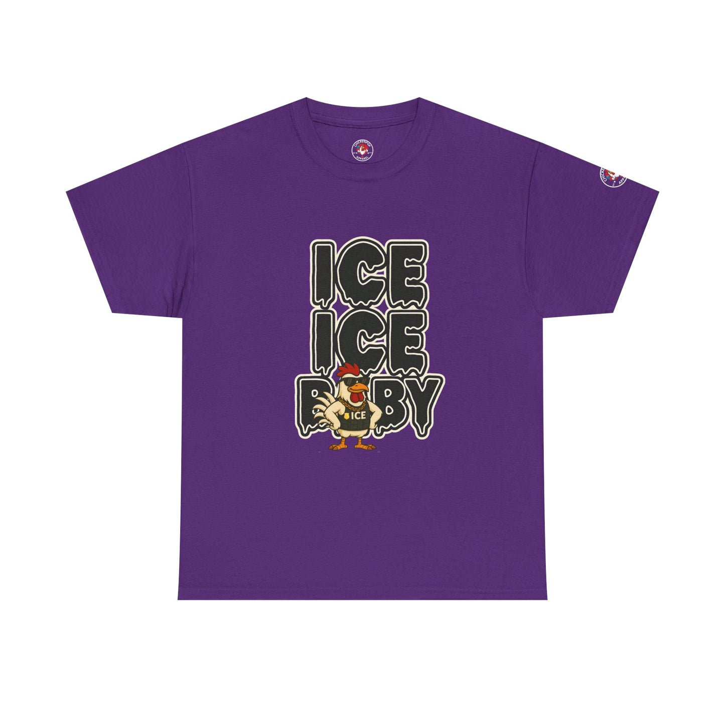 ICE ICE BABY Funny Chicken T-Shirt – Coop Daddy Parody Tee for Music & Poultry Fans
