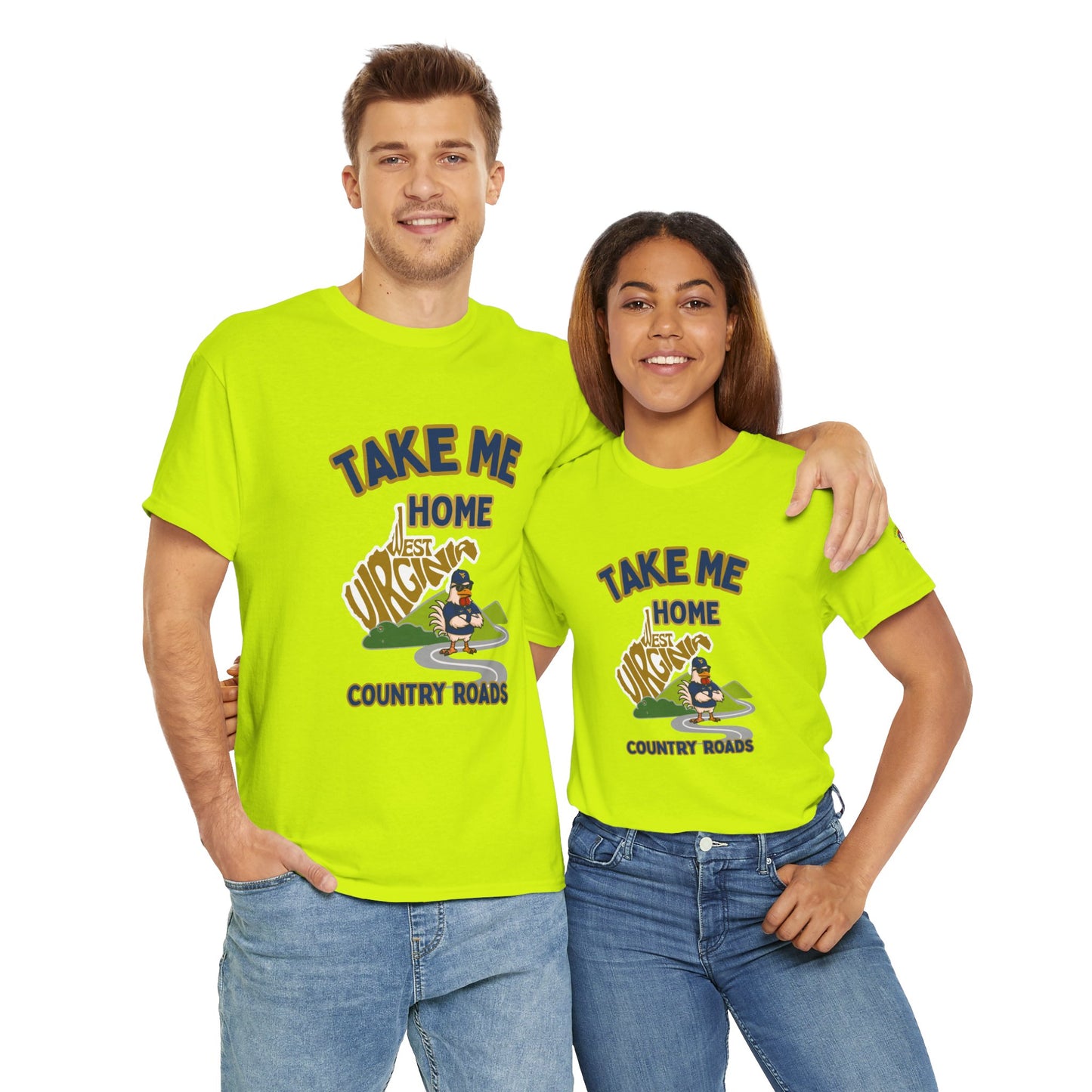 Take Me Home Country Roads WV Coop Daddy Tee – Funny West Virginia Rooster Shirt
