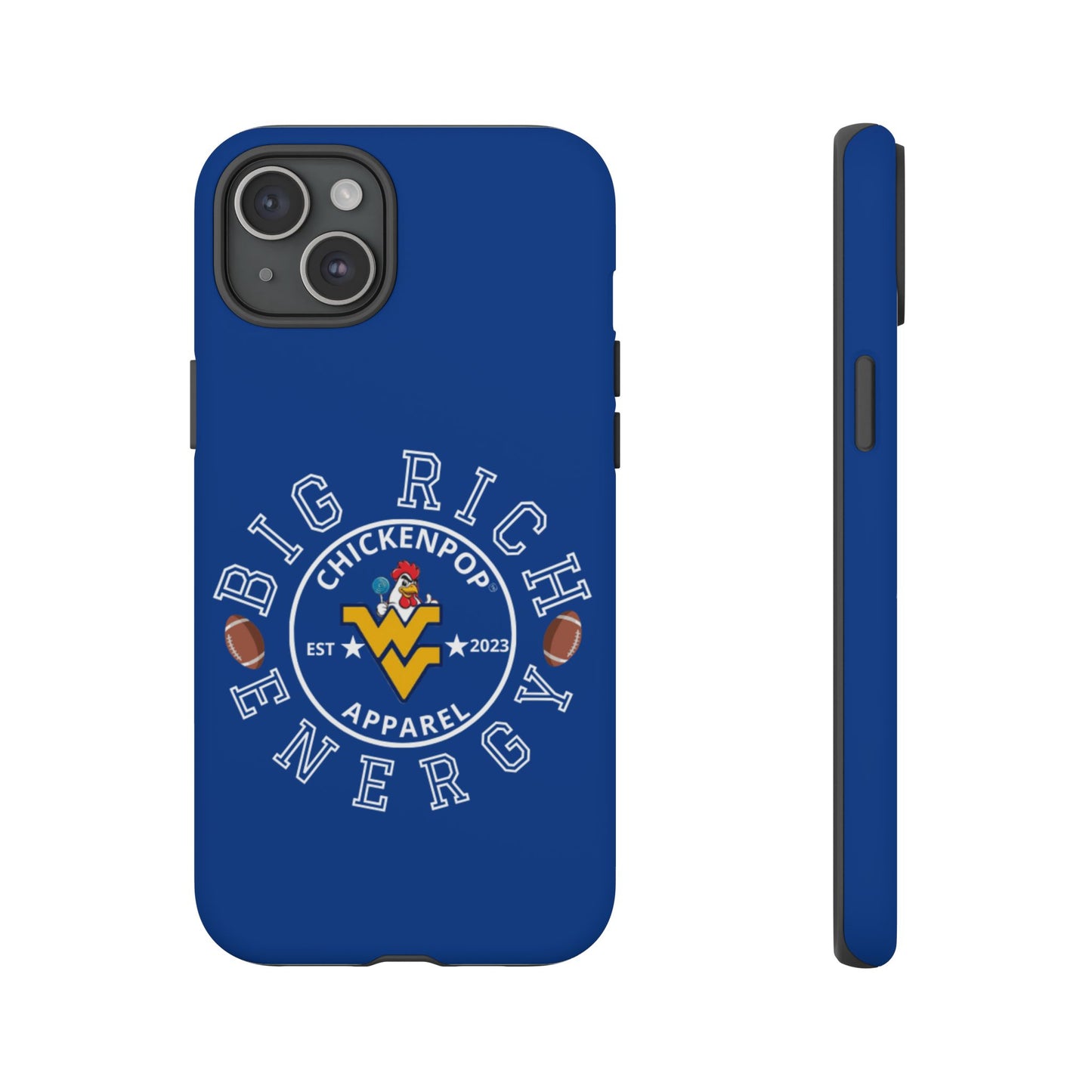 Don’t Be A Devries Funny Chicken Phone Case – Durable Dual-Layer Protection for iPhone, Samsung, Pixel – Matte or Glossy Finish Blue