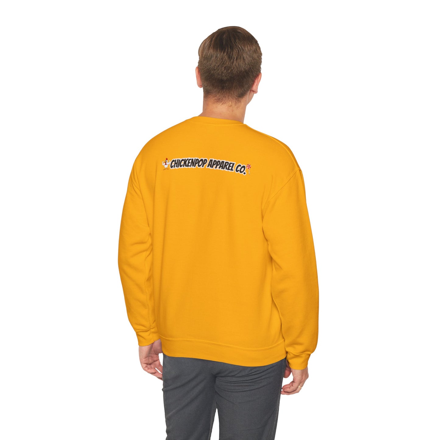 Like A Genius Crewneck Sweatshirt – Funny Political Graphic Pullover | Unisex Heavy Blend with ChickenPop Logo | Ethically Made & Cozy Cold-Weather Humor