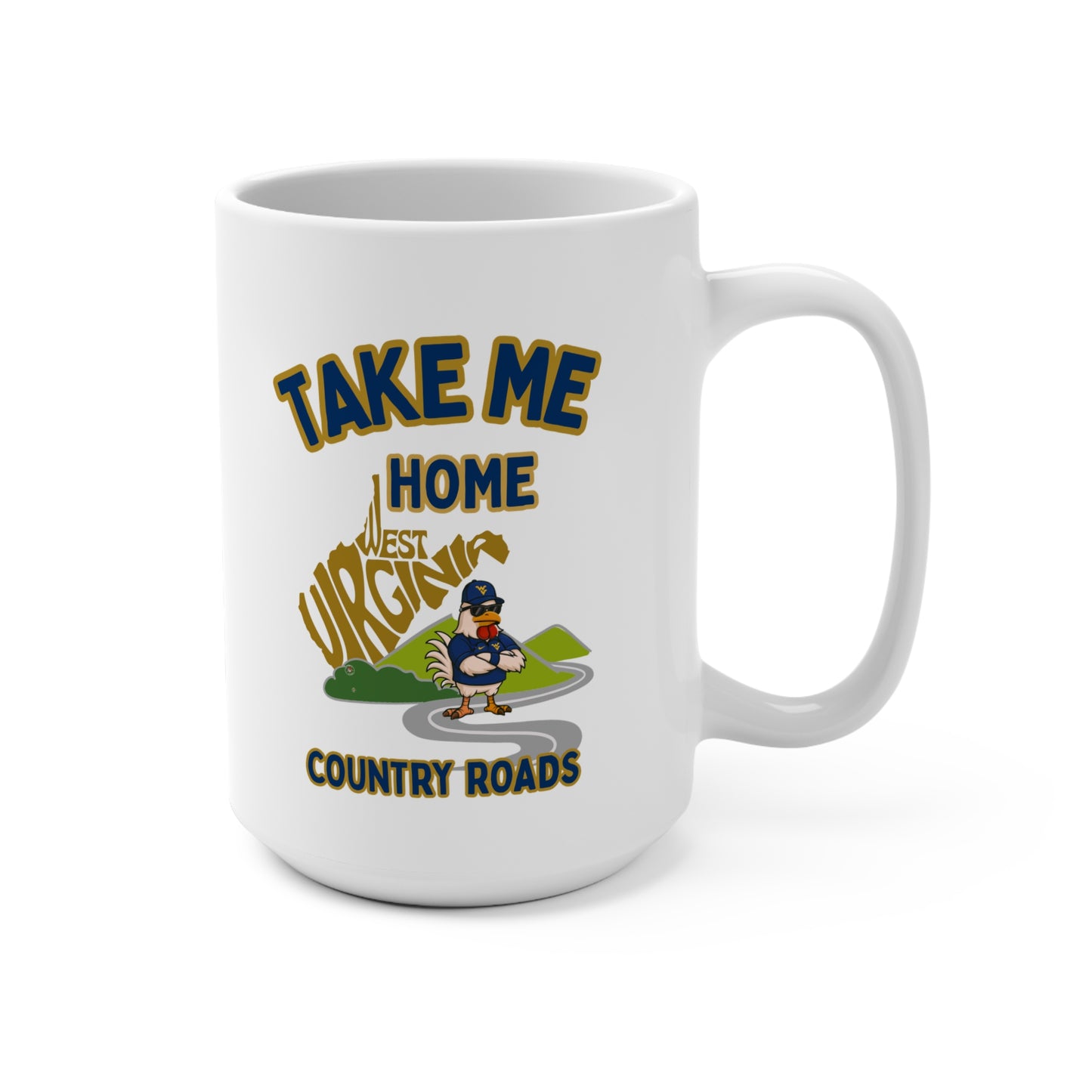 West Virginia Themed Mug, Cozy Home Vibes, Gift for Nature Lovers, Travel Memories, Coffee Lover's Gift
