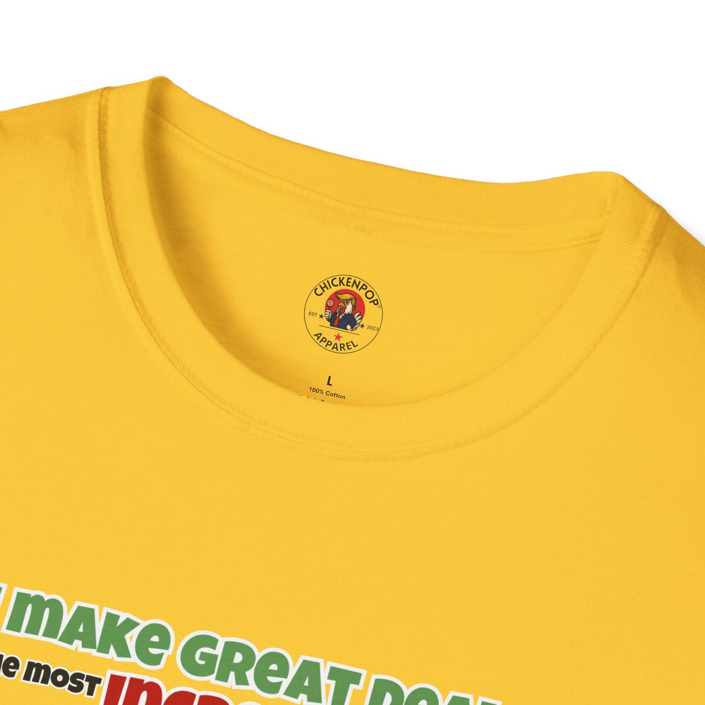 Cock-a-Doodle-Don “Like a Genius” Money Deal Rooster Tee – Funny Political Satire Shirt | ChickenPop Apparel Co.