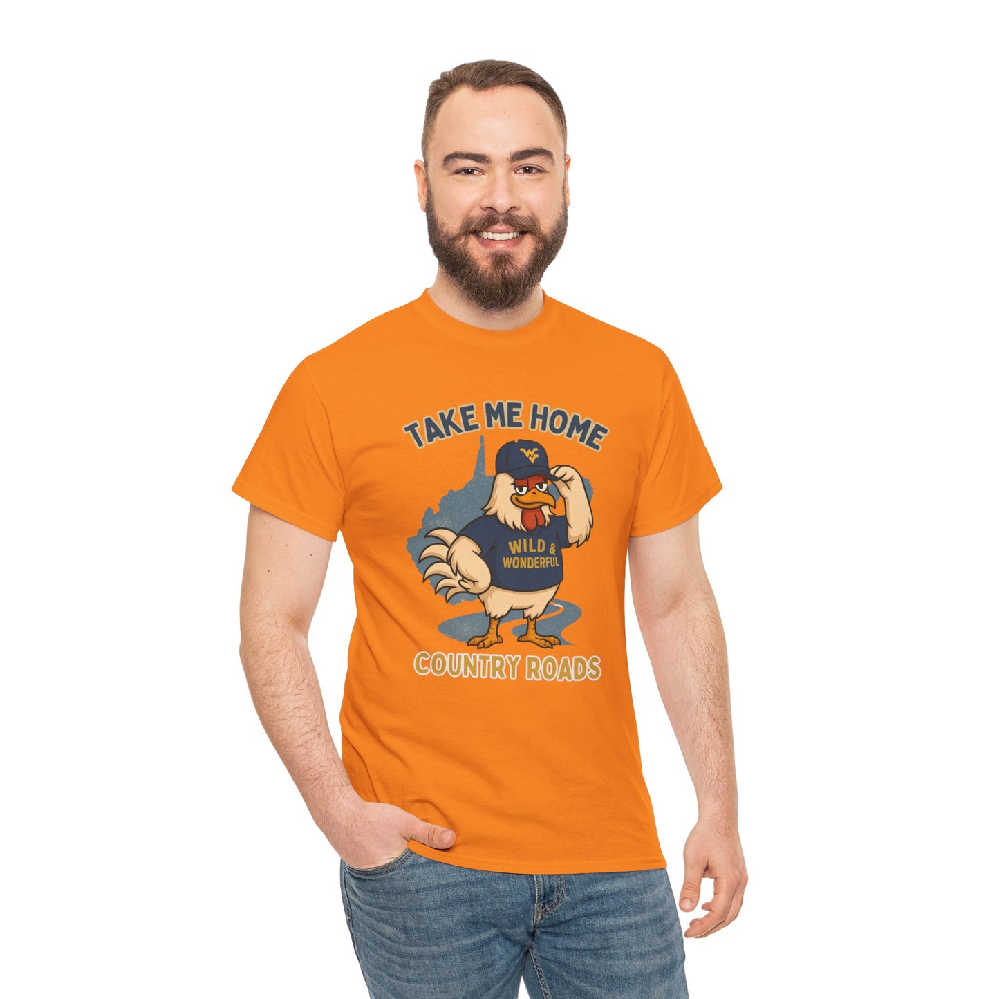 Take Me Home Country Roads WV Coop Daddy Tee – Funny West Virginia Rooster Shirt