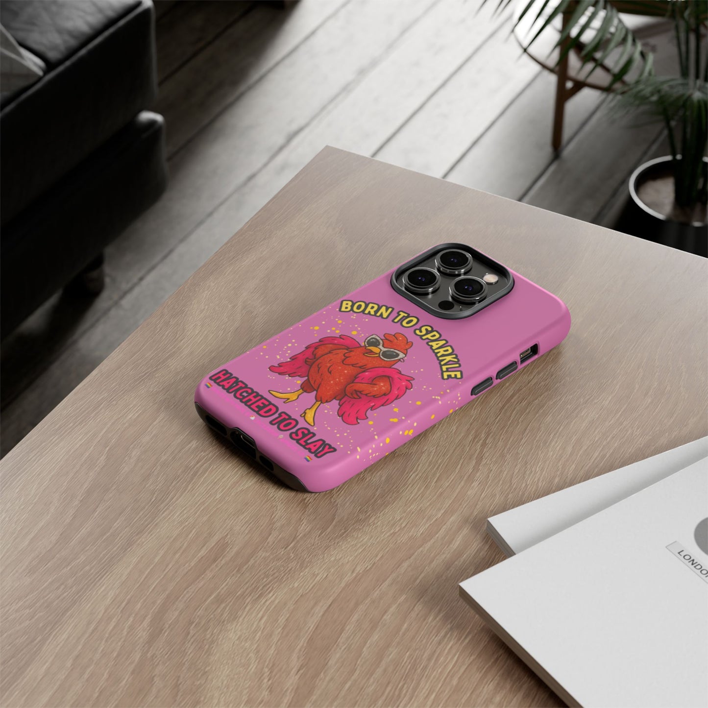 Phone Case - Born to Sparkle Hatched to Slay Logo Design