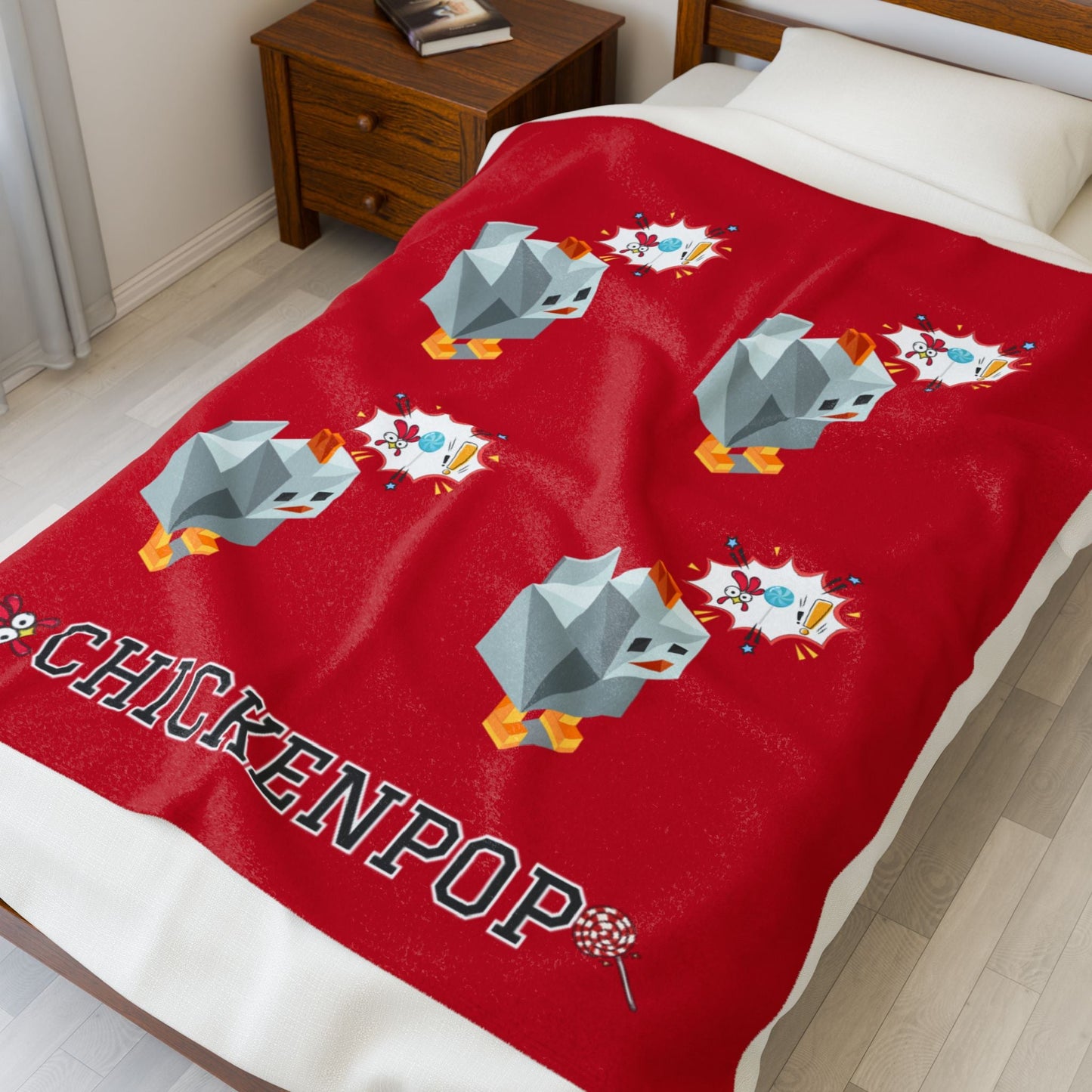 Roblox Chick Velveteen Plush Blanket Red