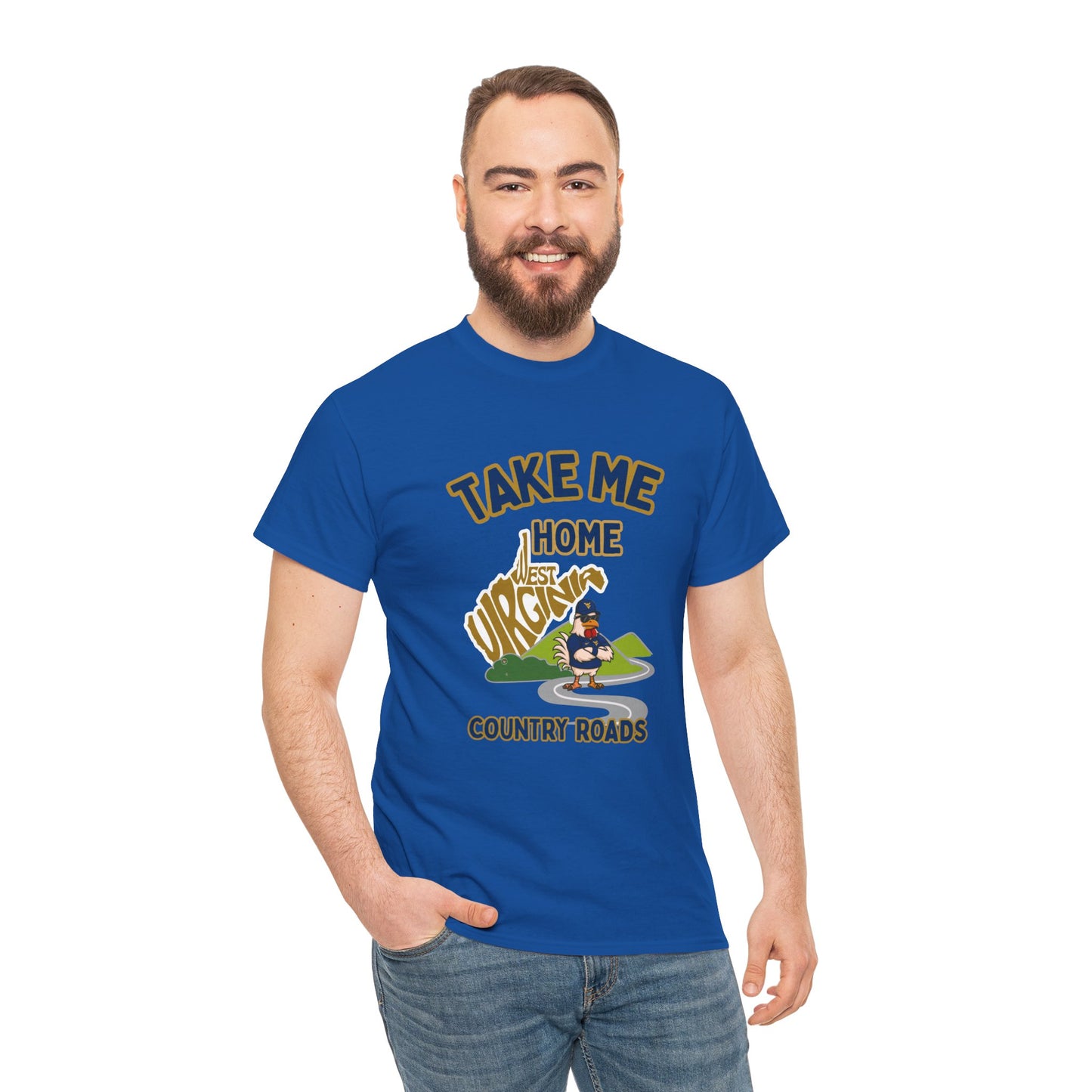 Take Me Home Country Roads WV Coop Daddy Tee – Funny West Virginia Rooster Shirt