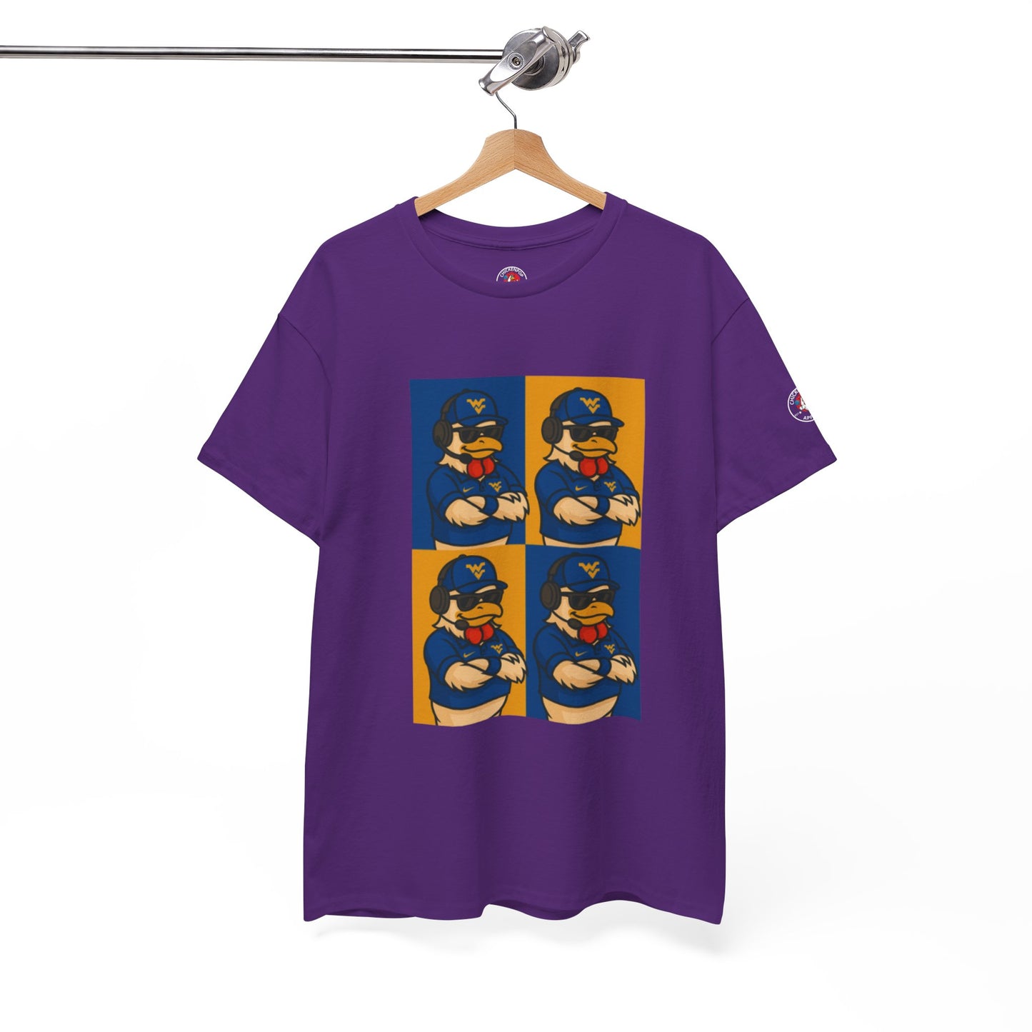 Warhol WVU Coop Daddy T-Shirt – Pop Art Coach Rooster Graphic Tee for Mountaineer Fans FREE SHIPPING