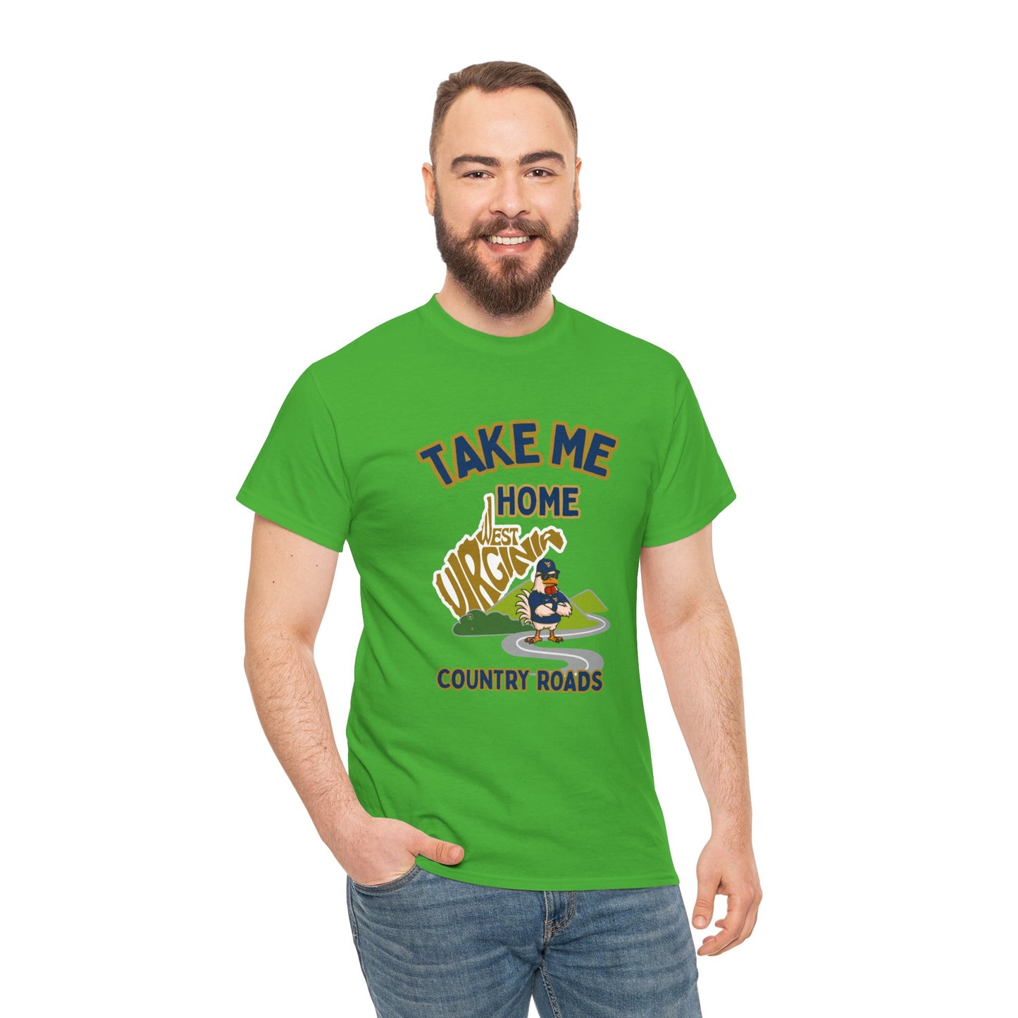 Take Me Home Country Roads WV Coop Daddy Tee – Funny West Virginia Rooster Shirt