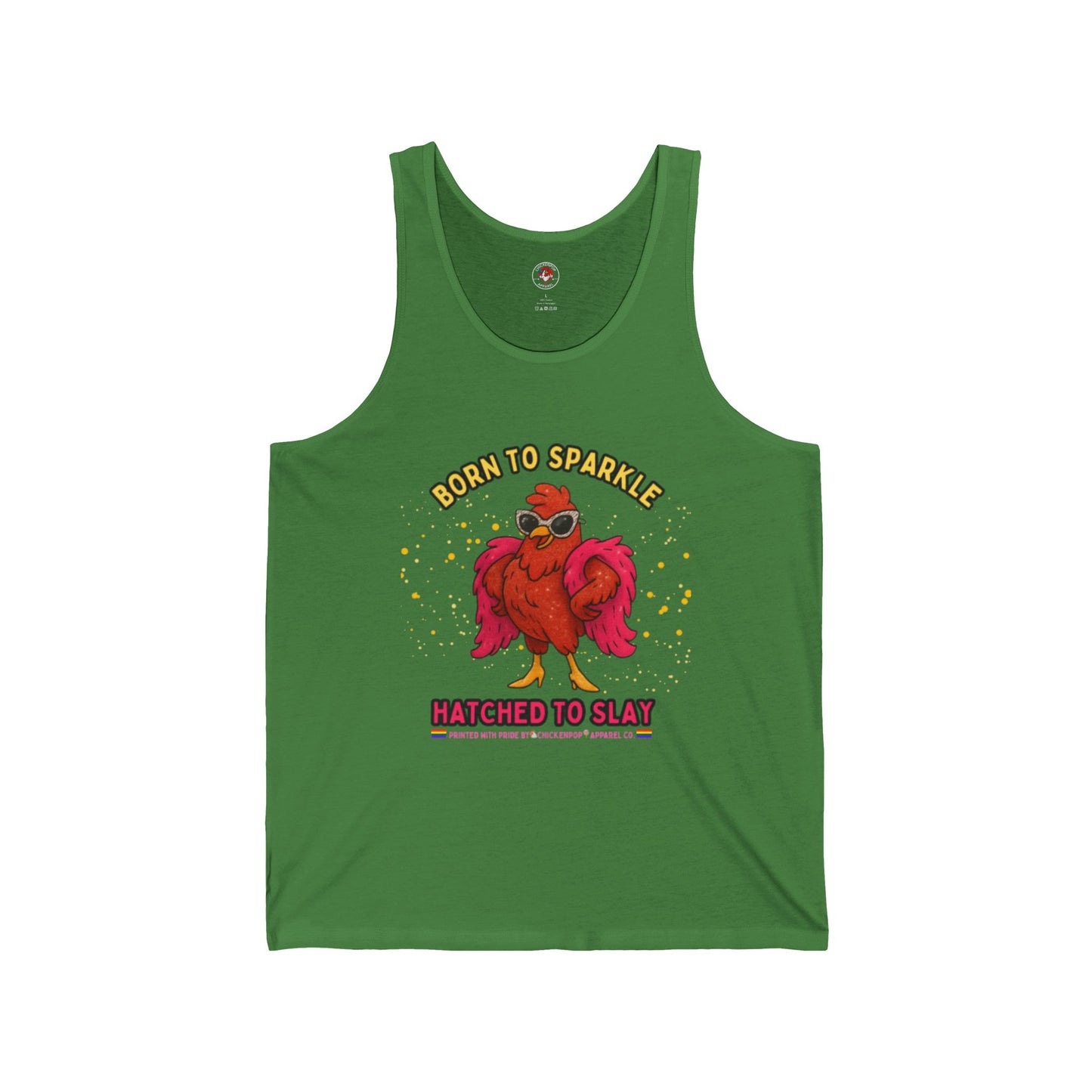 Born To Sparkle Unisex Tank - Chill Fit, Loud Vibes, Full Shine